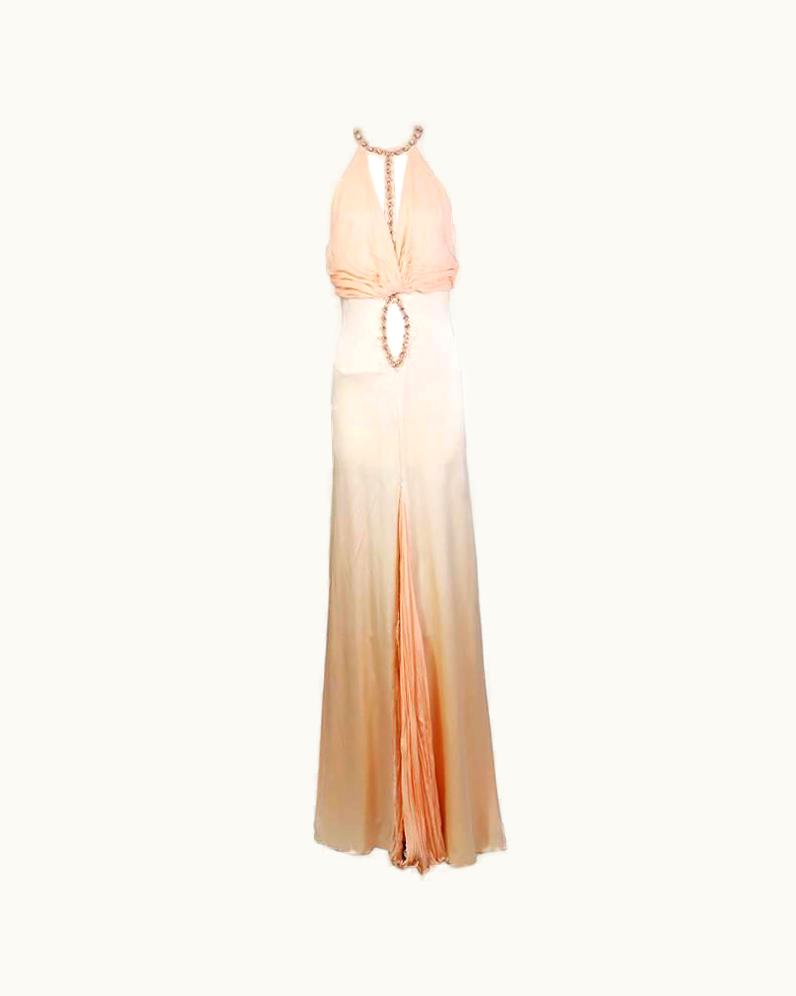 Versace Crystal Embellished Gown Circa 1990s