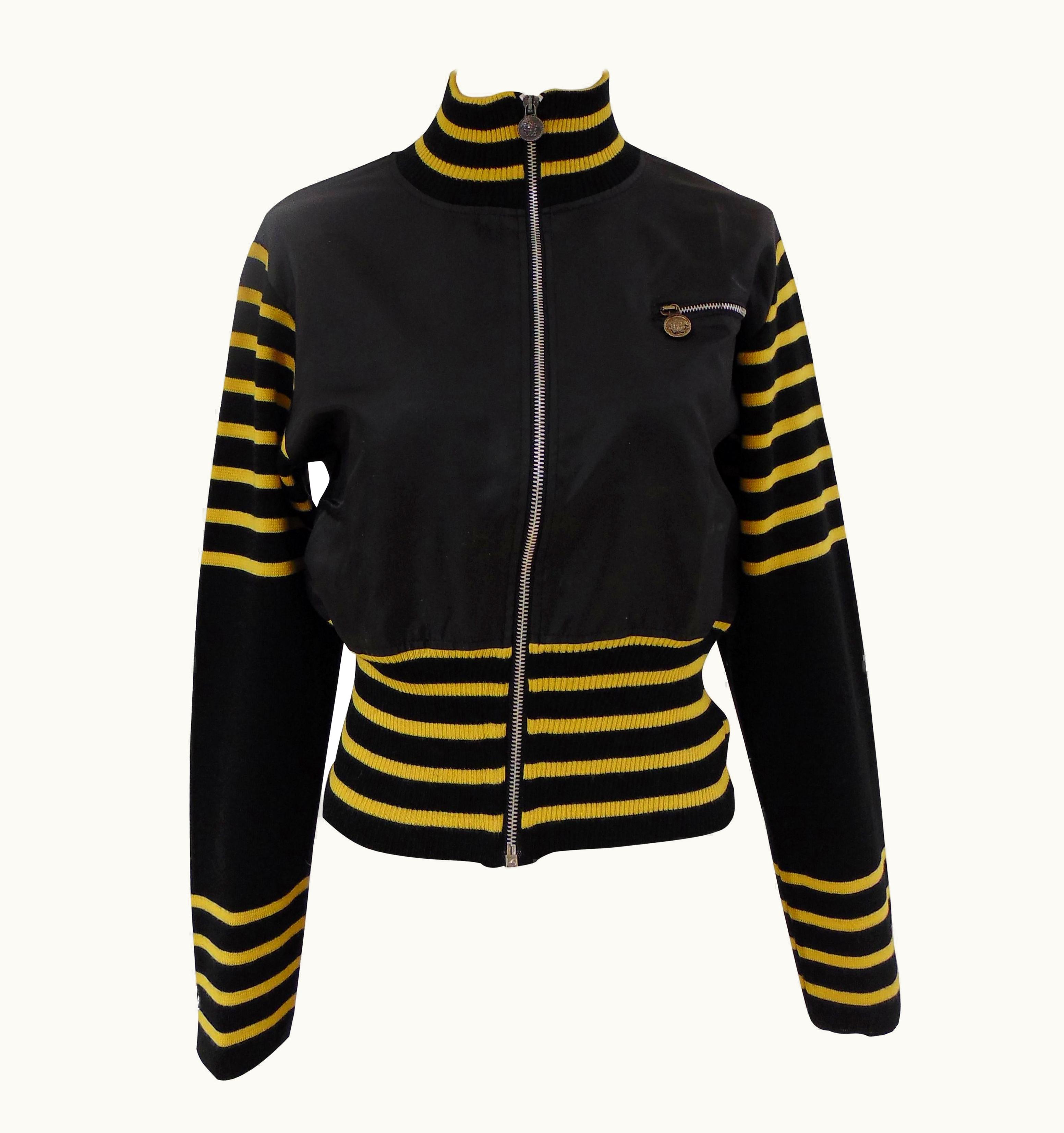 Versace Jeans Couture Black Yellow Jacket