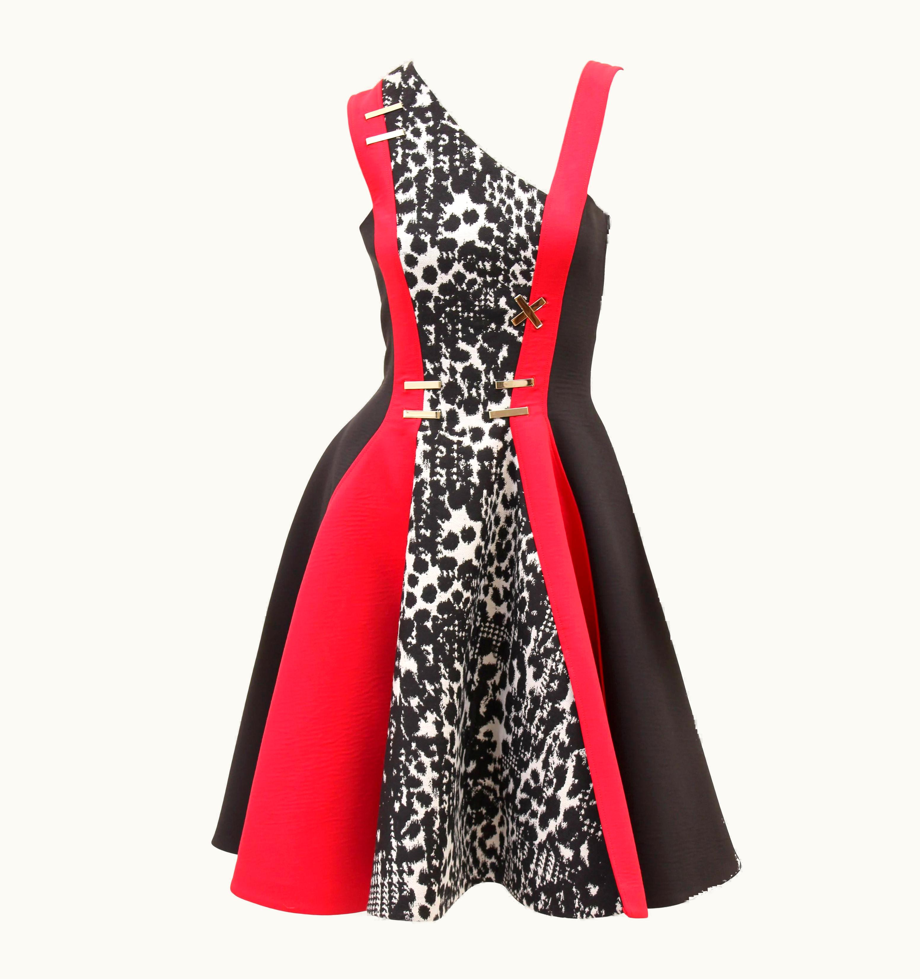 Versace Color-block Dress