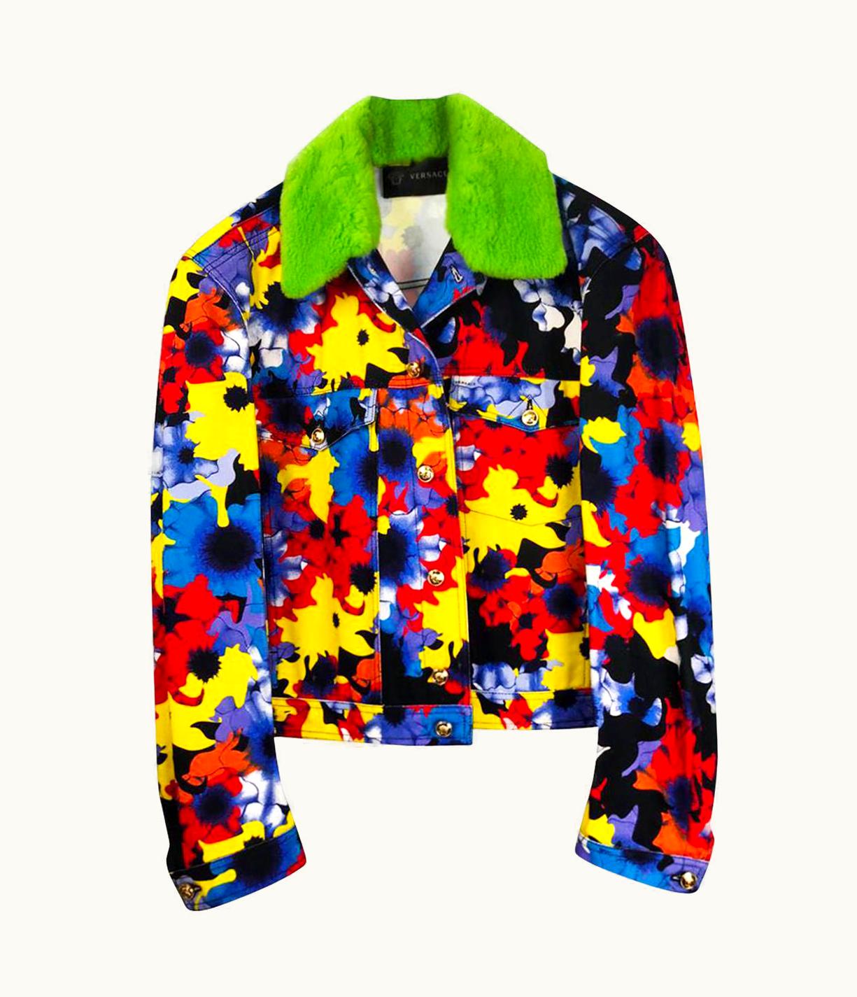 Versace Floral Paratrooper Jacket For Men