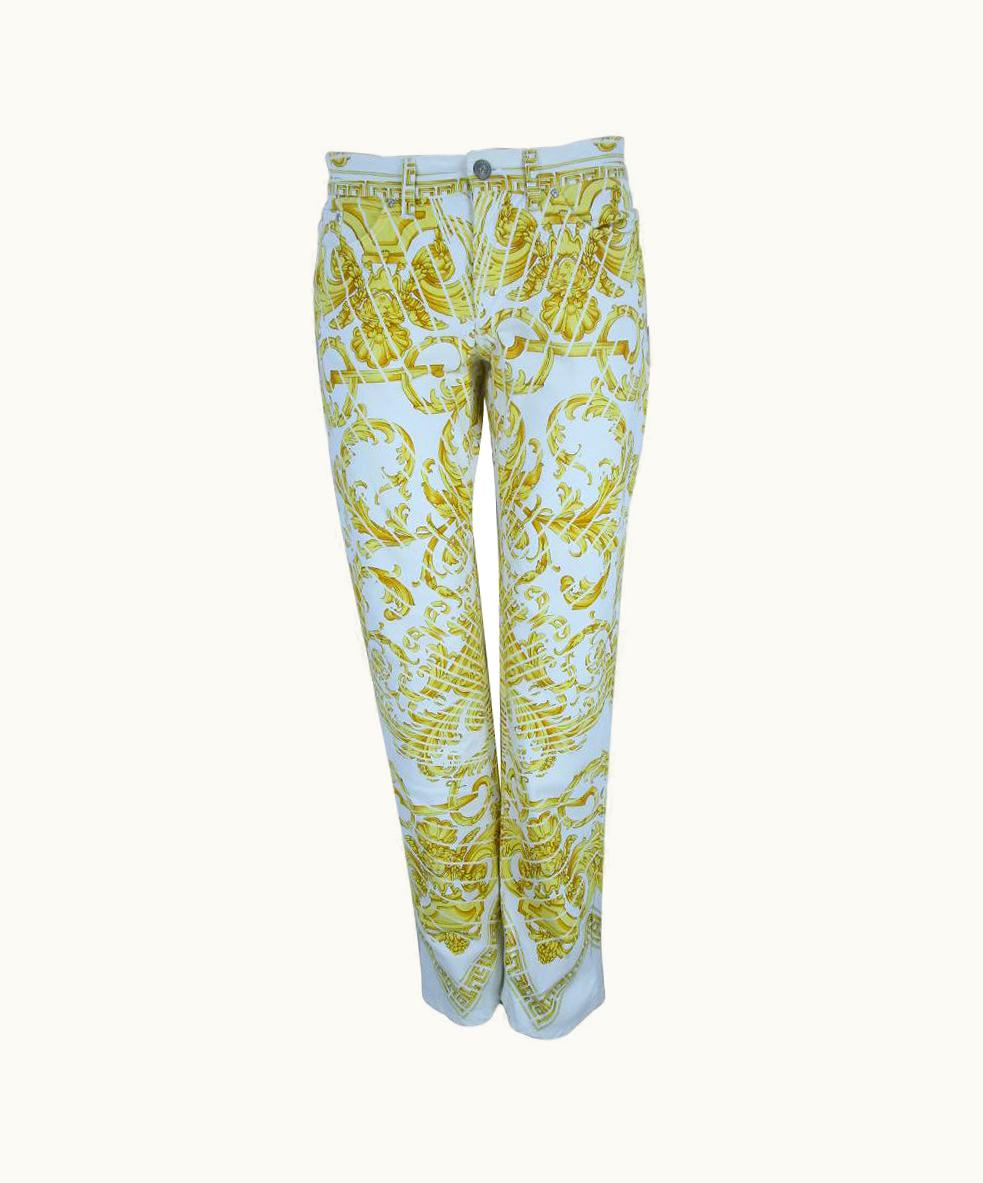 Versace Rare Vintage Versace Barocco Print Jeans