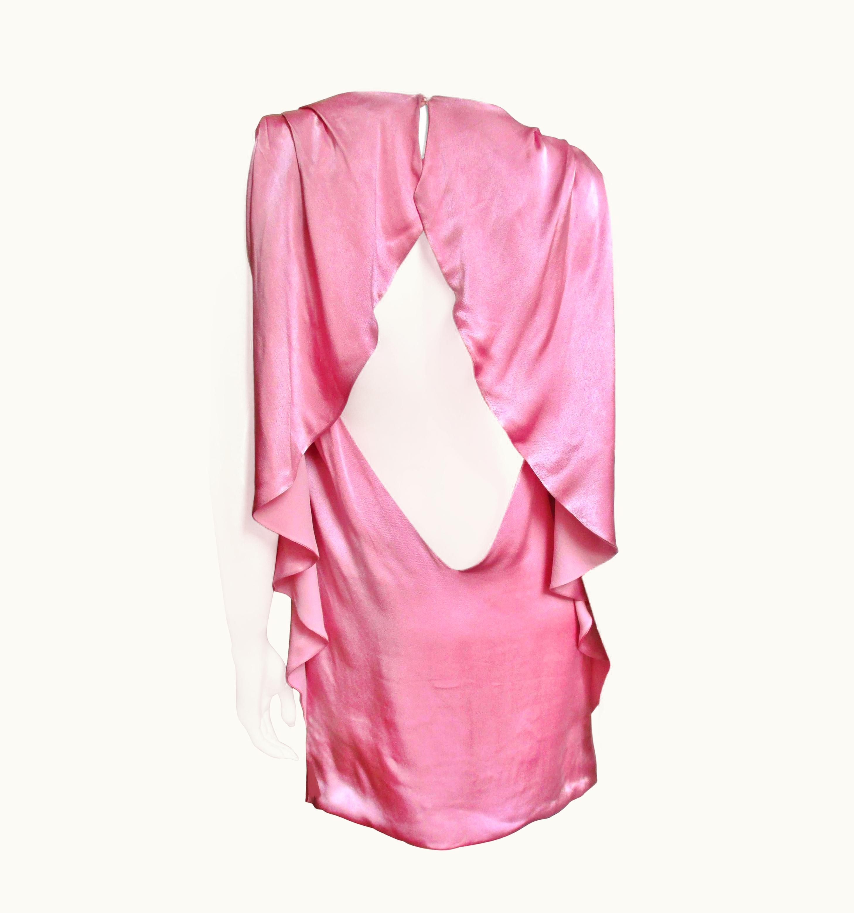 Versace Silk Cut Out Back Dress