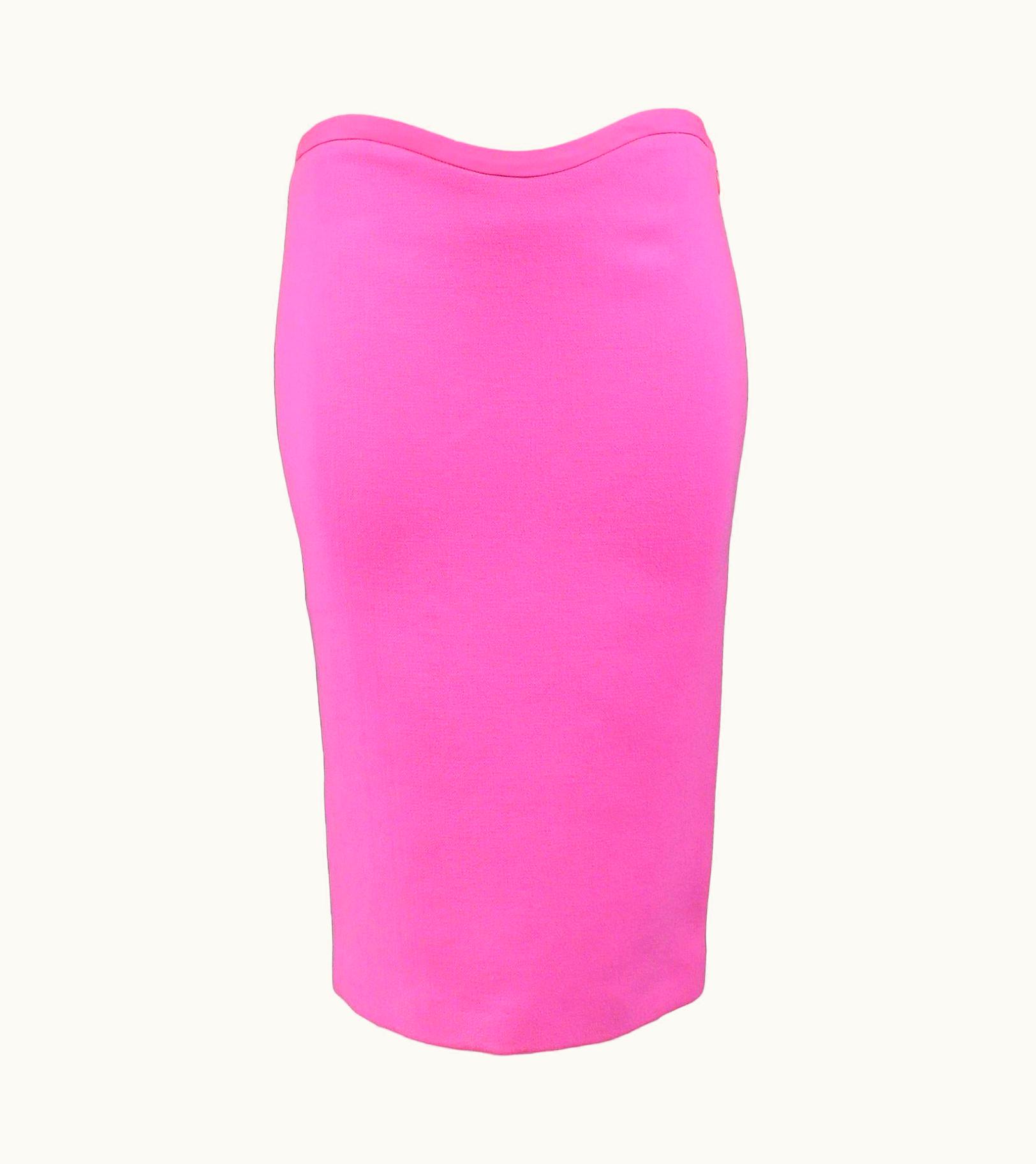 Versace Vintage Versace Pink Pencil Skirt 2002