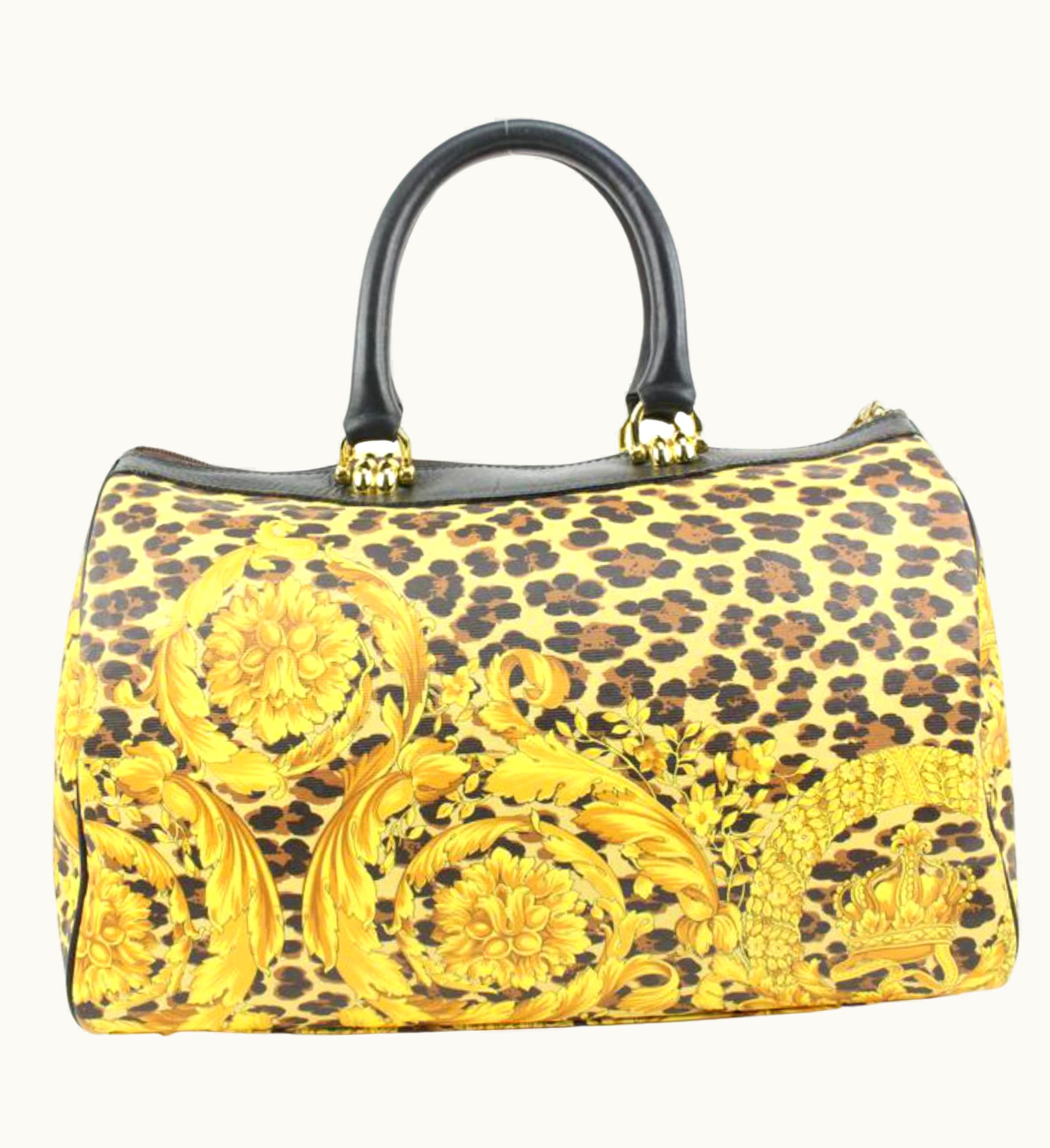 Versace Yellow Baroque Boston Bag S29ve24