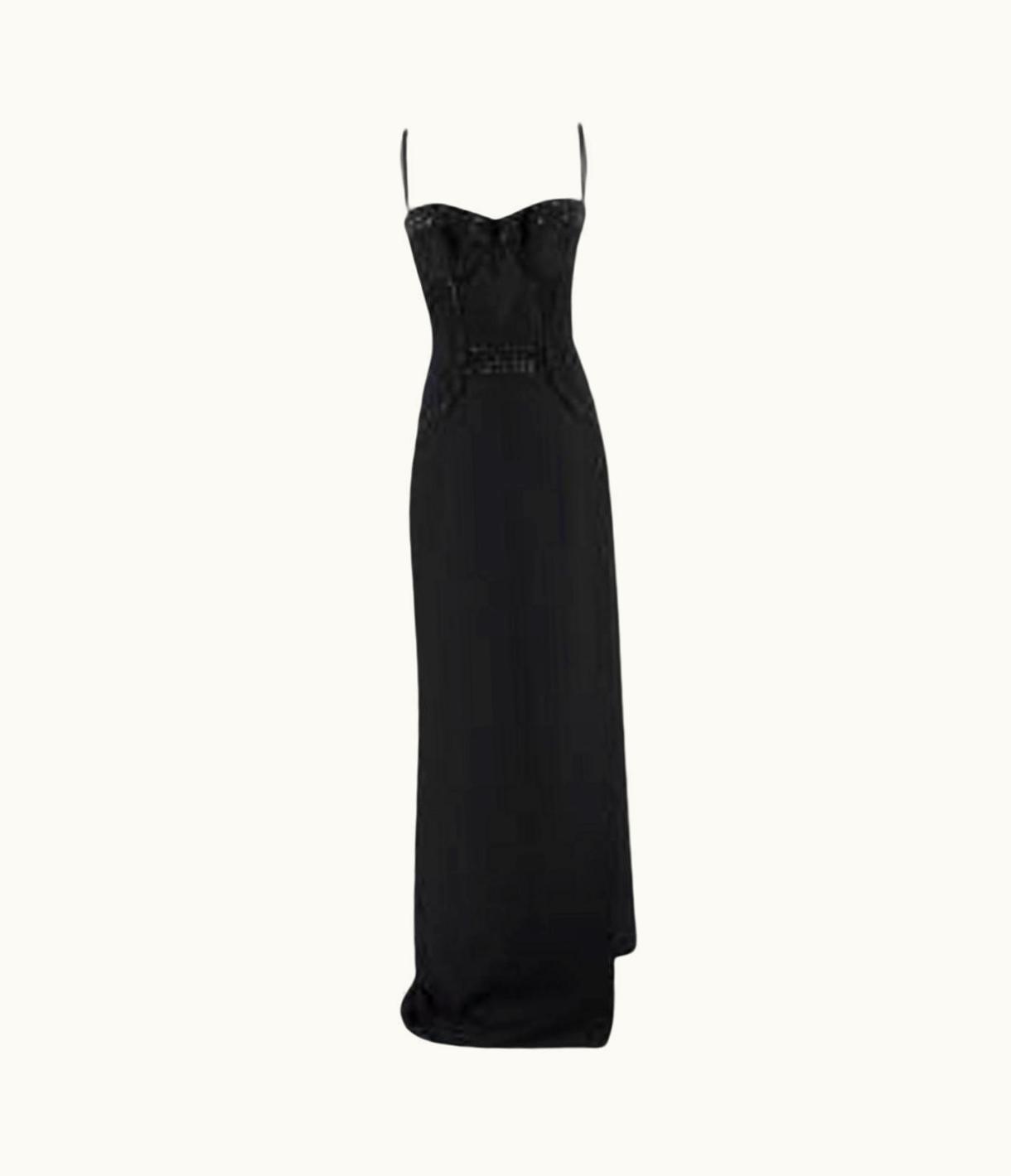 Versace Crystal Embellished Bustier Silk Gown UZ0576178