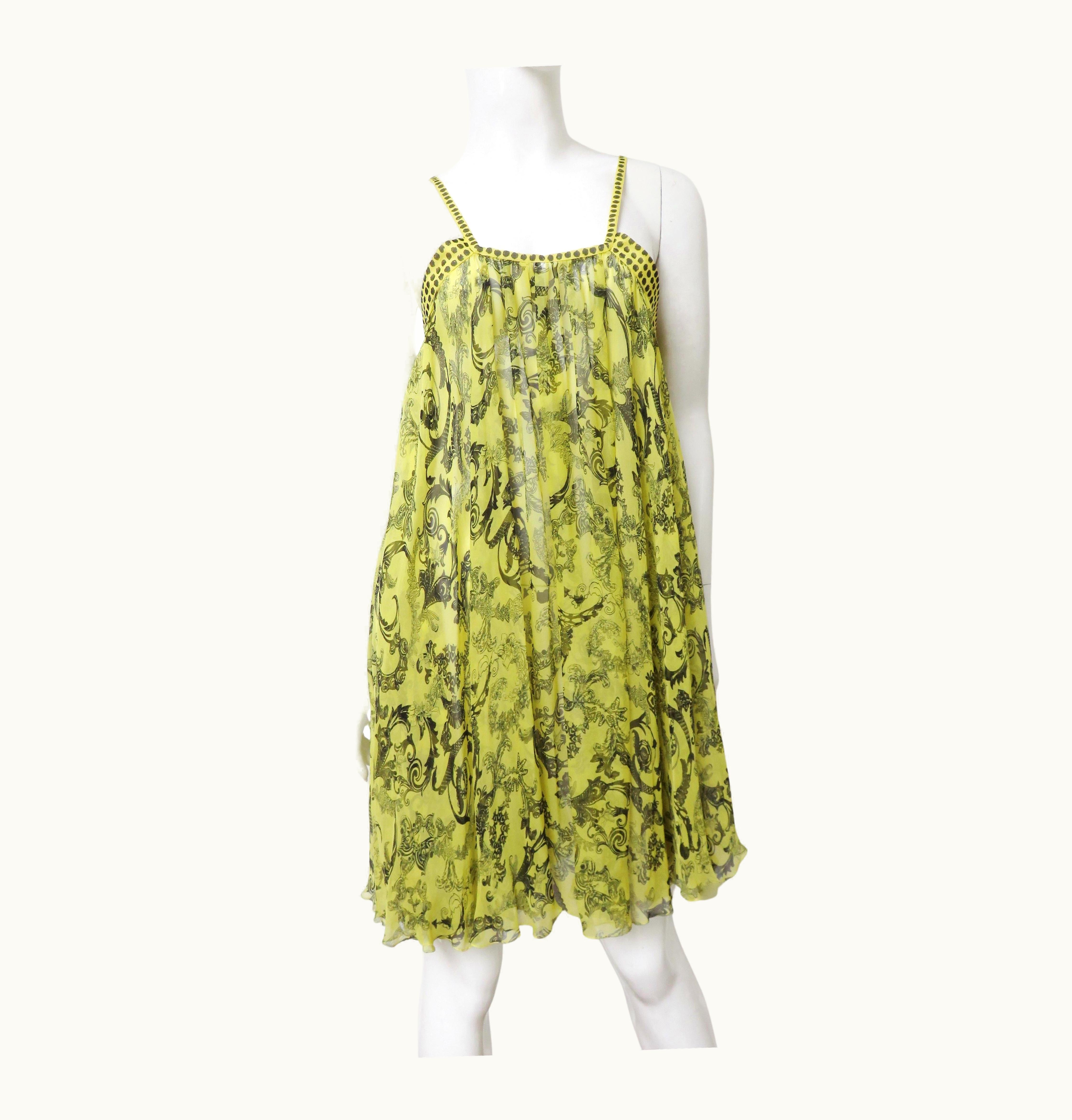 Versace Silk Dress With Elaborate Print