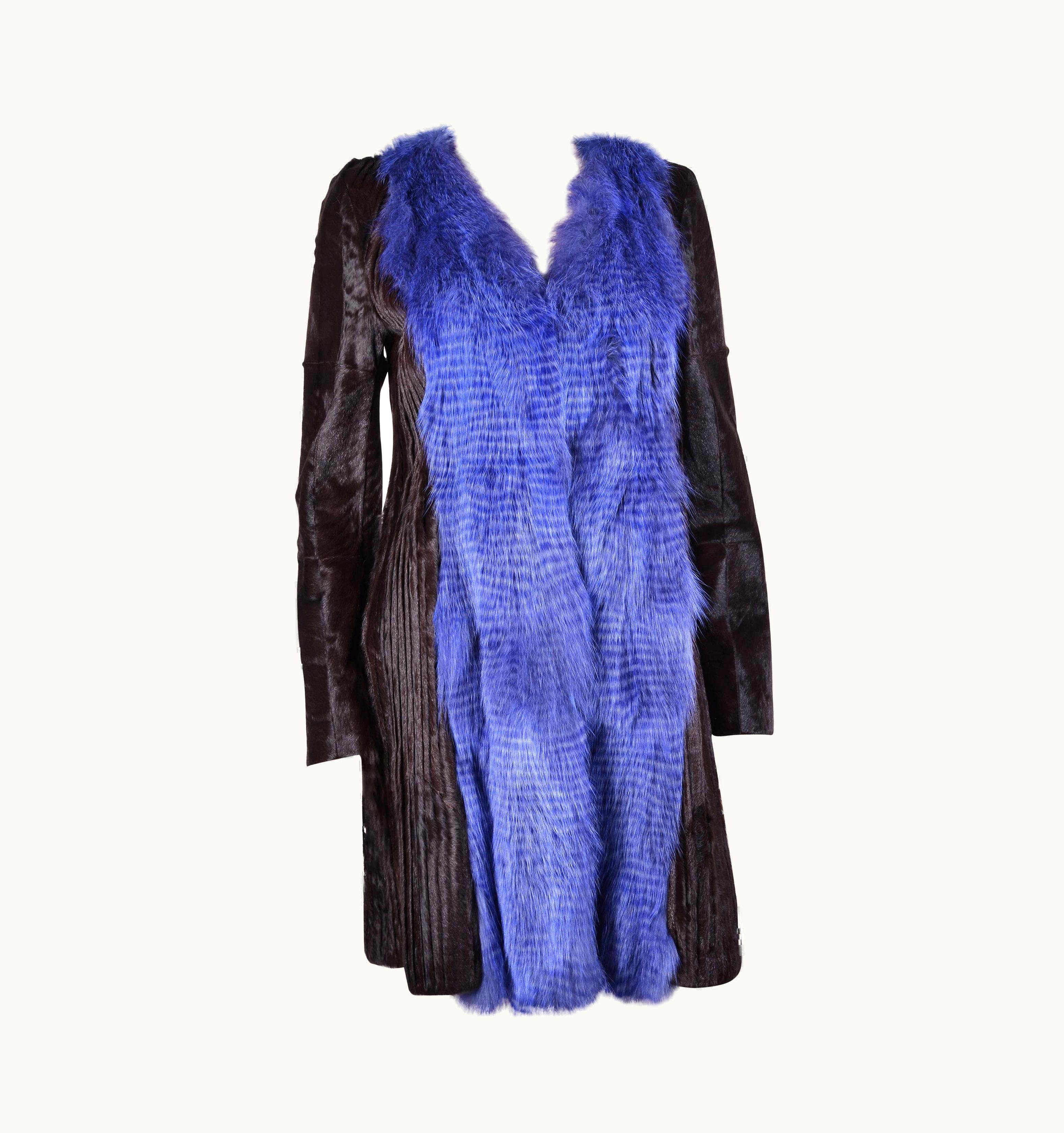 Versace Fox Alpaca Kidskin Coat
