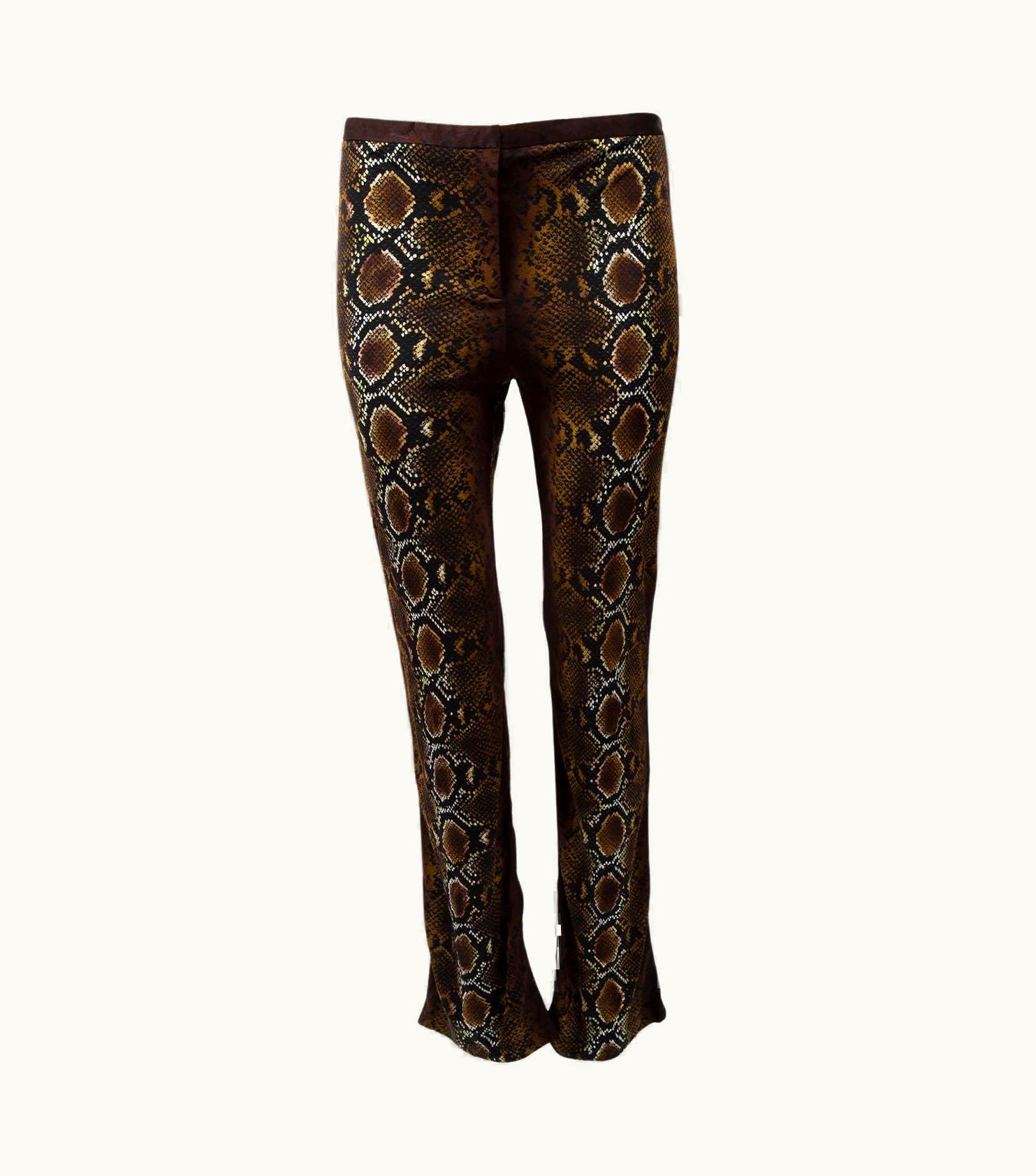 Versace Women' Flared Snake Print Trousers