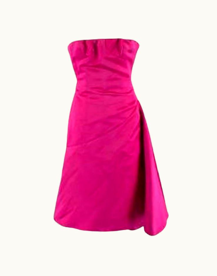 Versace Pink Silk Vintage Strapless Dress UZ0576199
