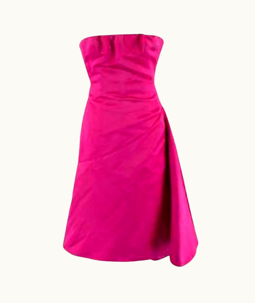 Versace Pink Silk Vintage Strapless Dress UZ0576202