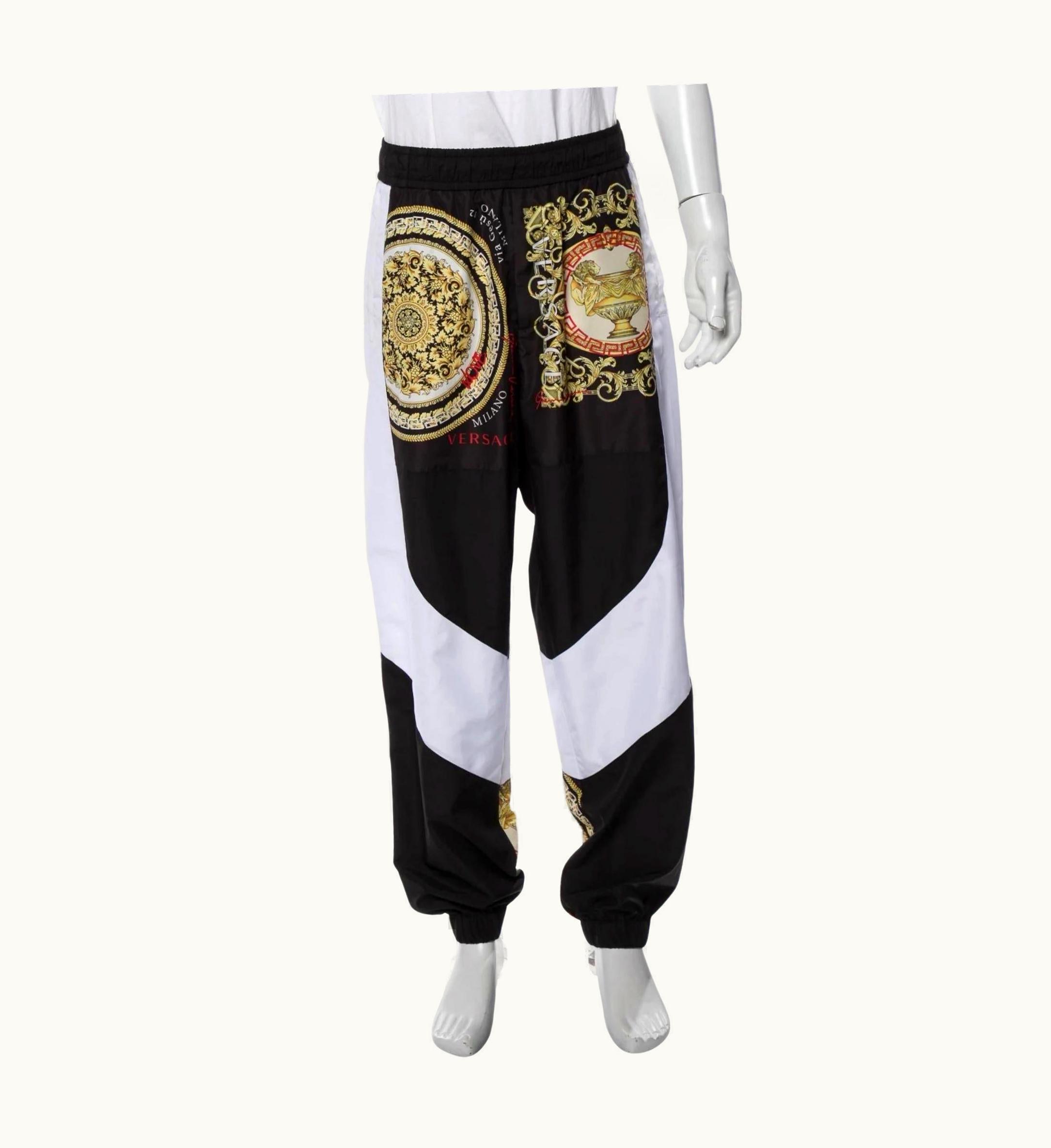Versace Colorblock Pattern Baroque Joggers (Large)