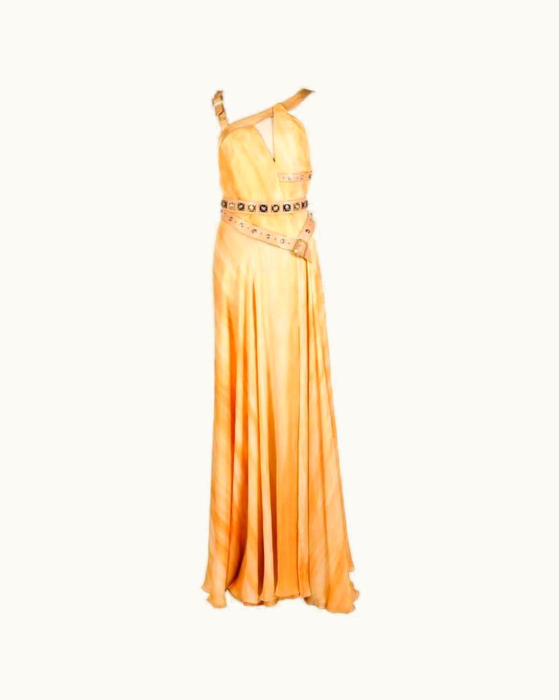 Versace Embellished Silk Gown