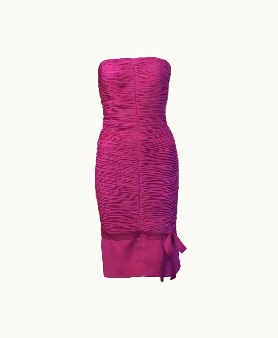 Gianni Versace Couture 1990' Gianni Versace Magenta Wiggle Dress