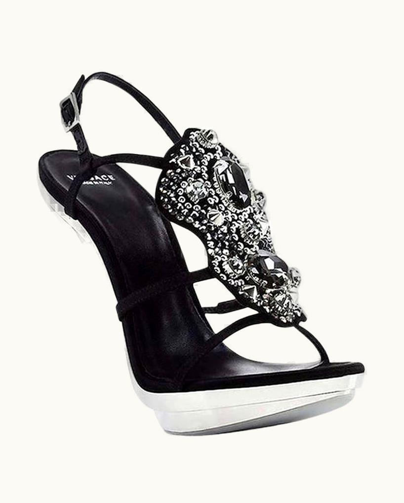 Versace Crystal Embellished Platform Sandals UZ0576259
