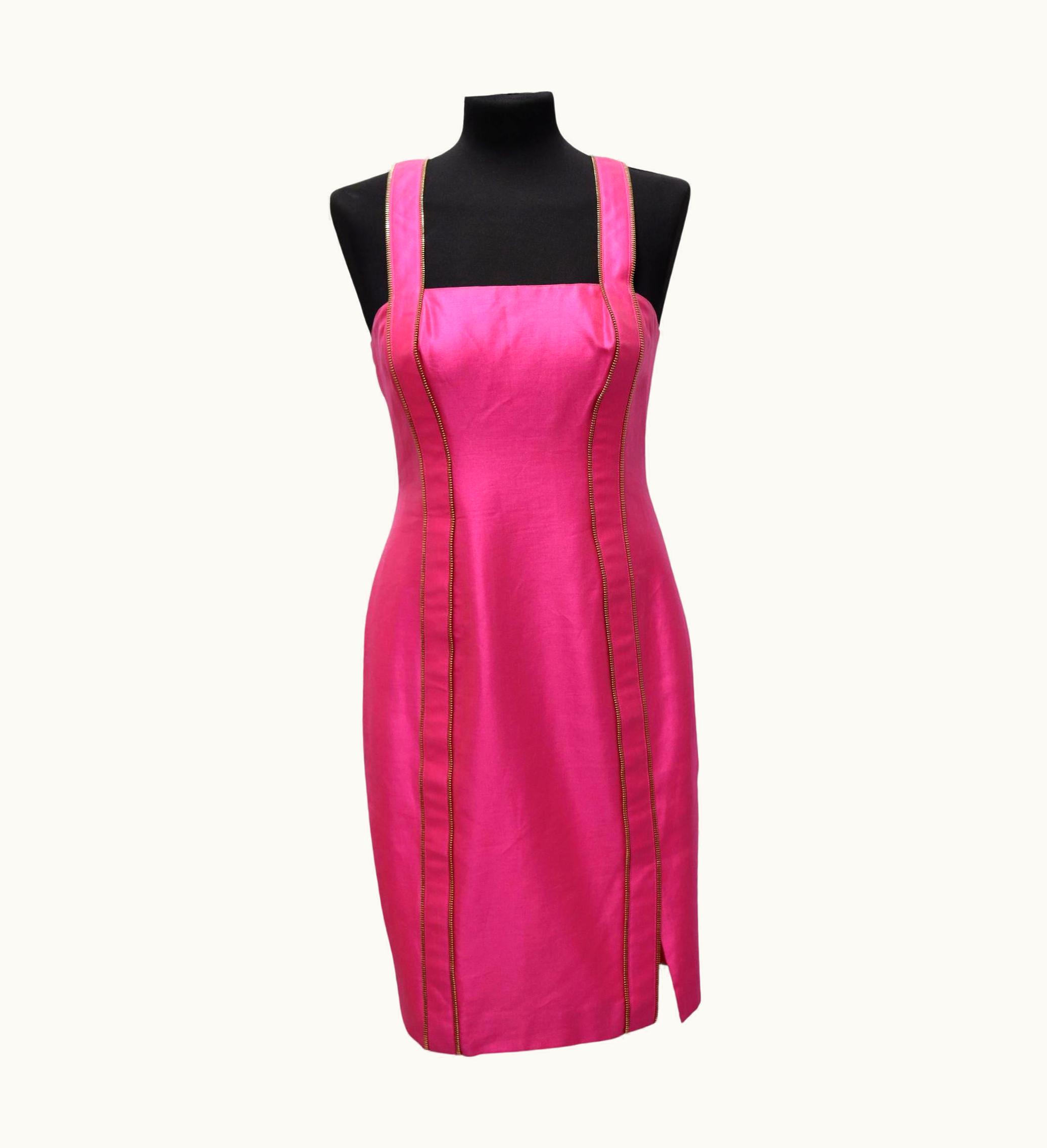Versace Fuschia Bodycon Cocktail Dress
