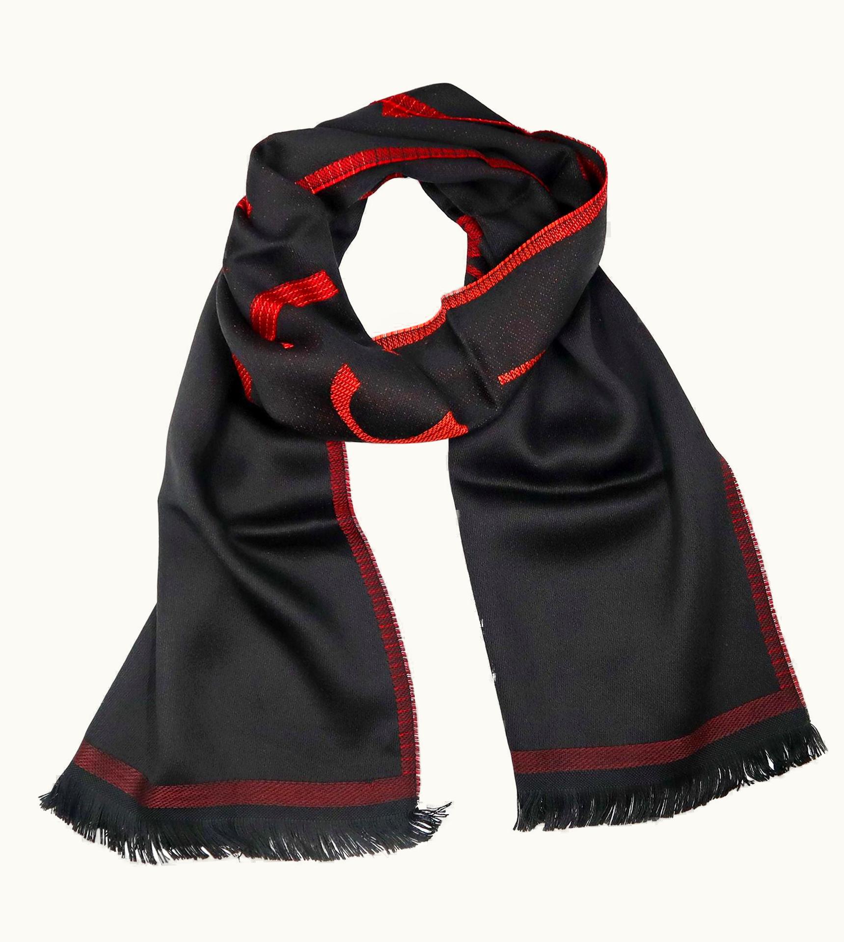 Versace Collection Black & Red Mens Scarf Isc38r2wit02846i4081