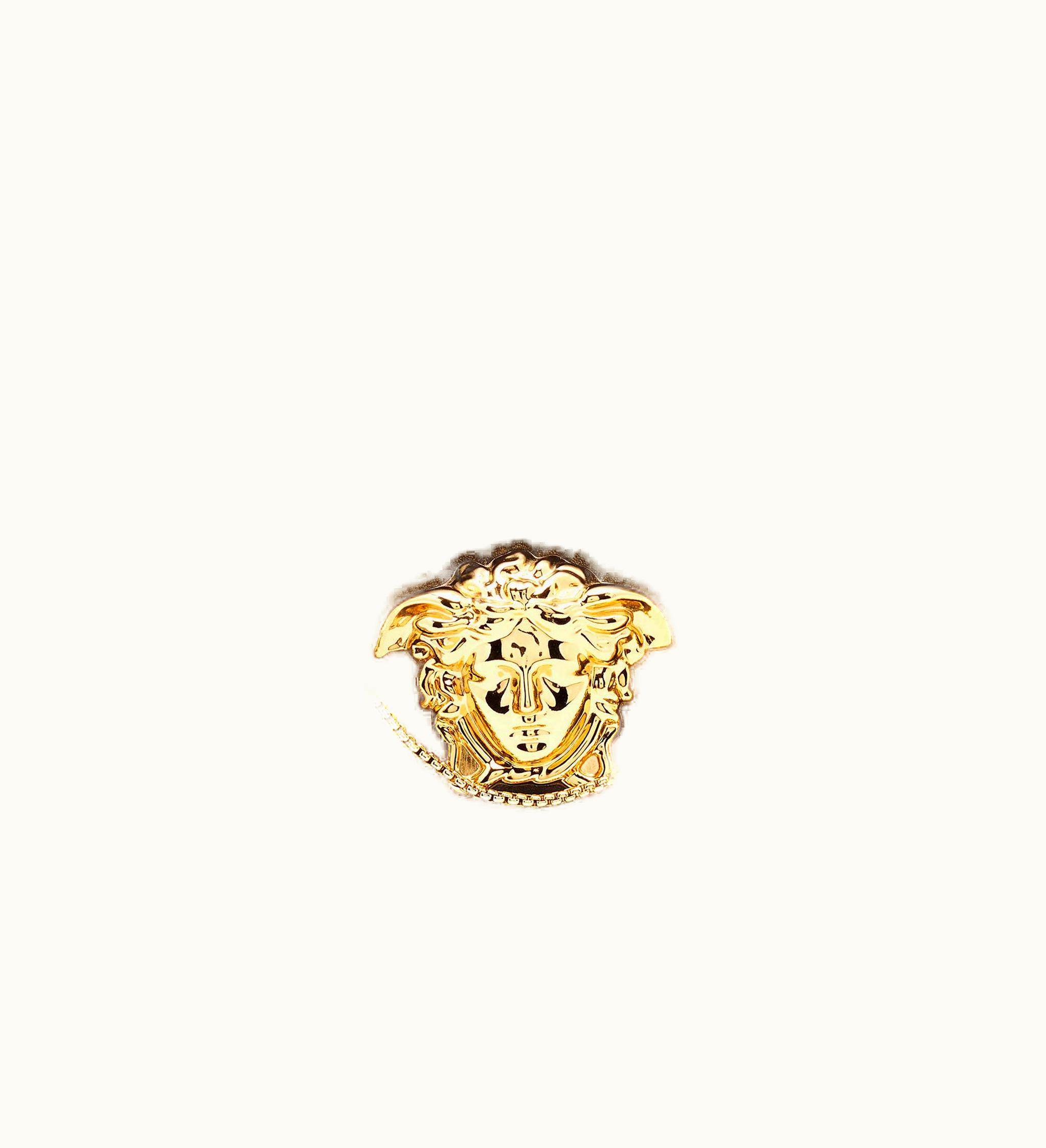 Versace Black Leather Medusa Palazzo Shoulder Bag