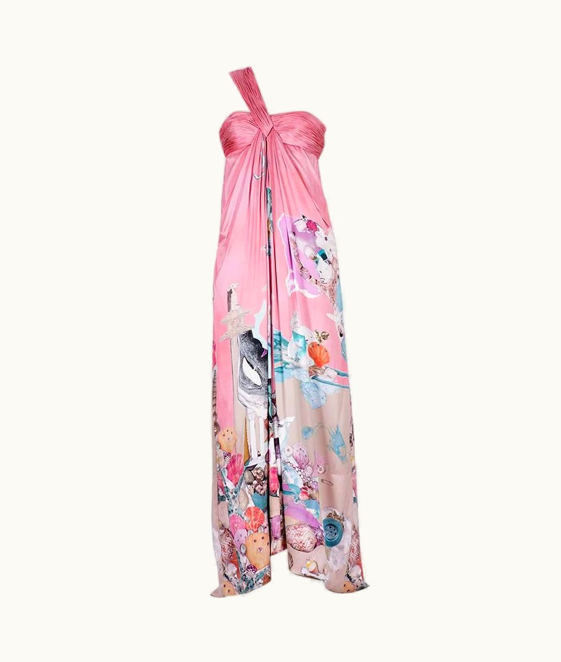 Versace Julie Verhoeven Print Long Dress Gown