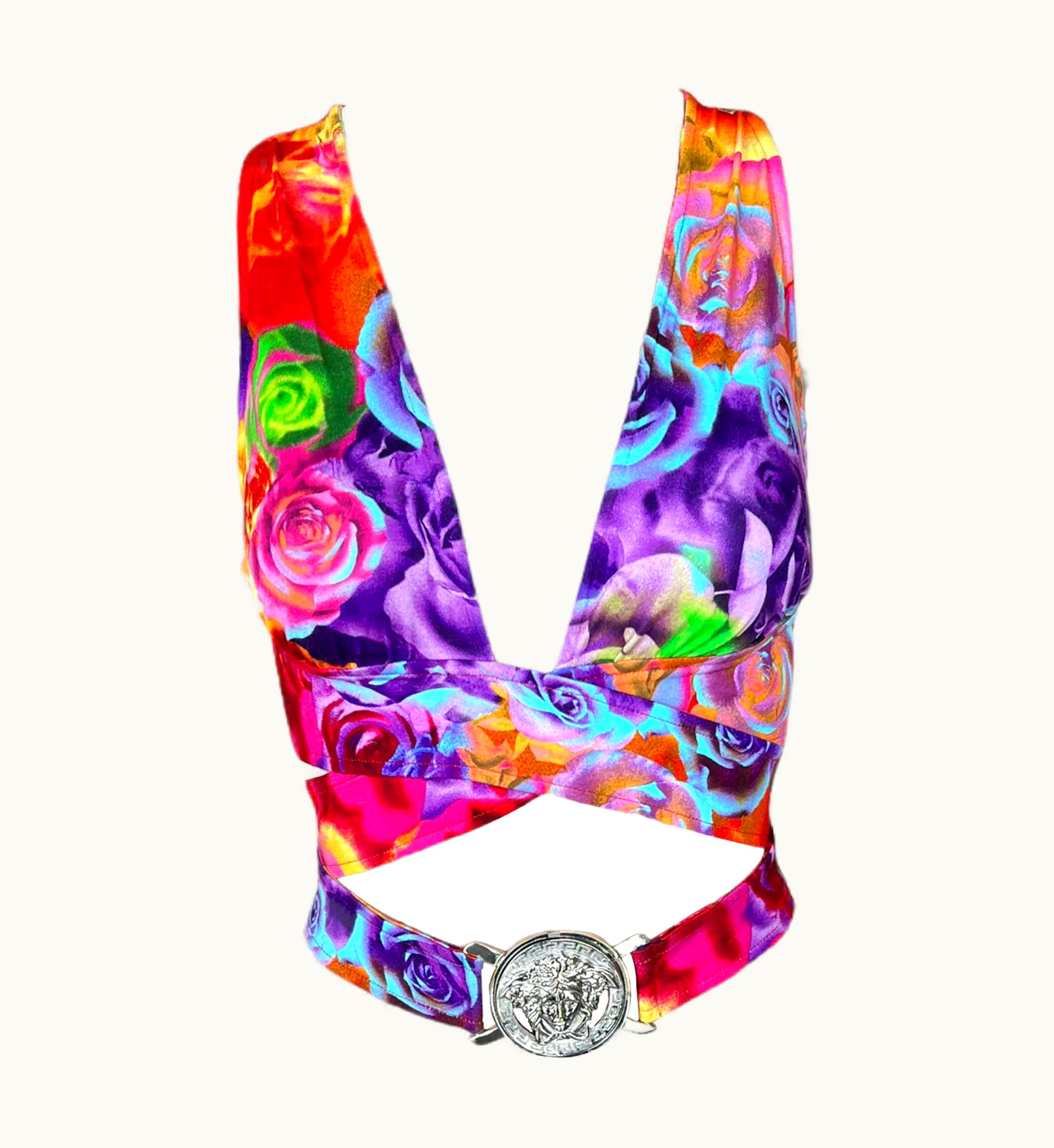 Versace S/S 2005 Plunging Wrap Crop Top UZ0576352