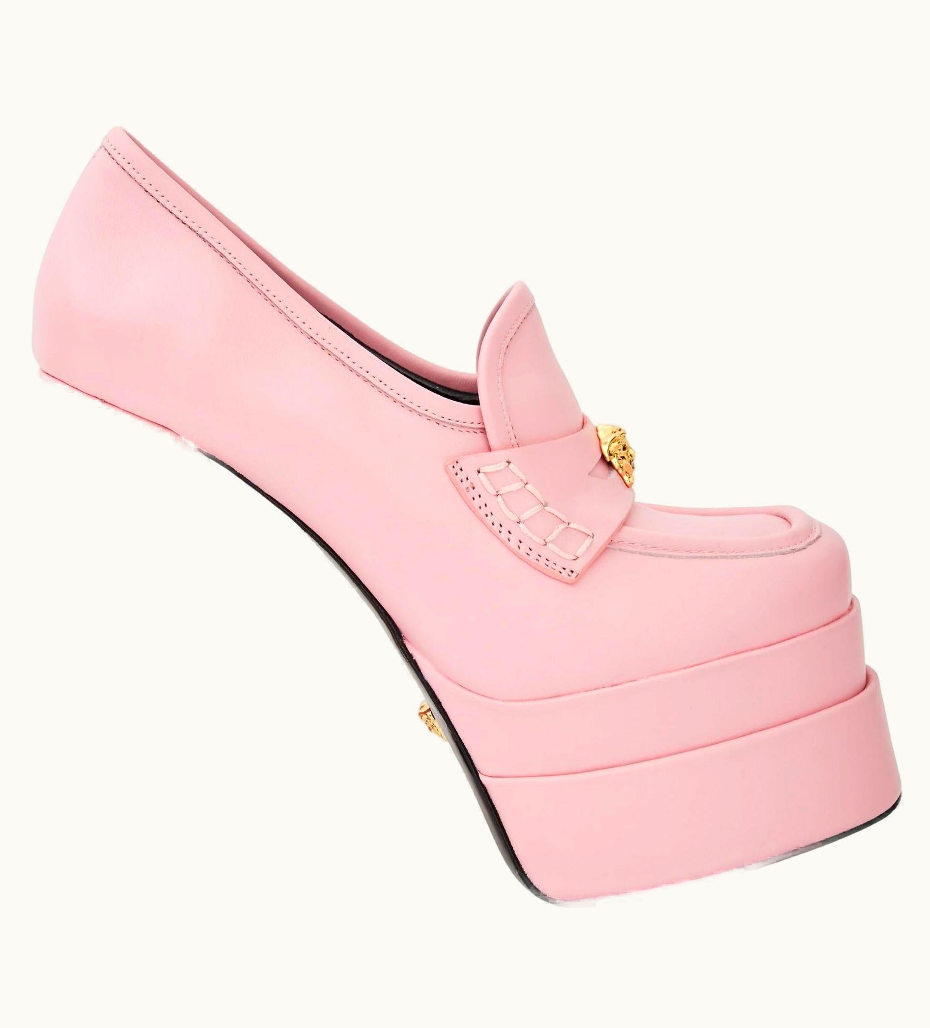 Versace Juno Candy Pink Platform Pumps (38 Eu)