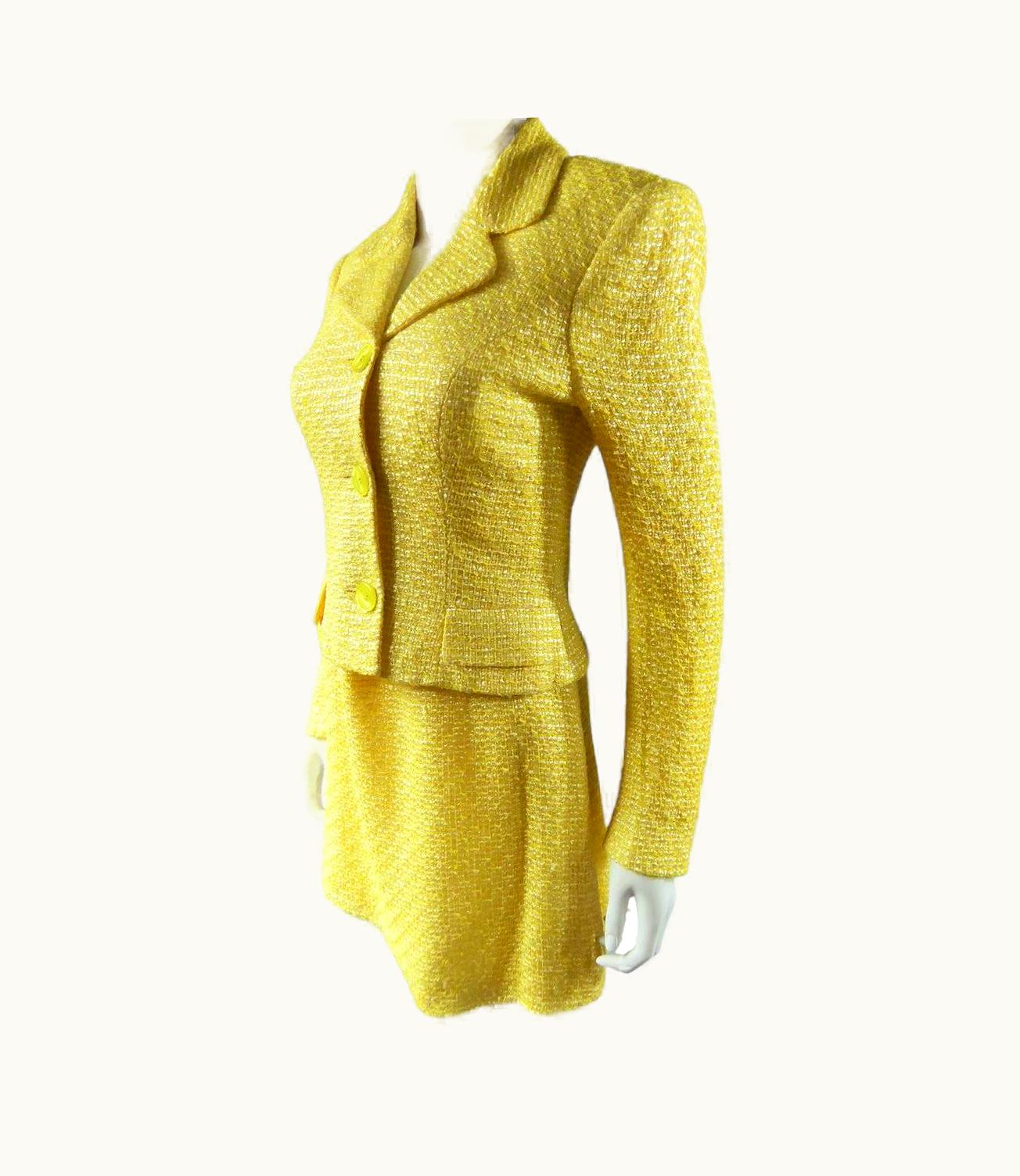 Versace A Versace Yellow Dress And Jacket, Circa 1990