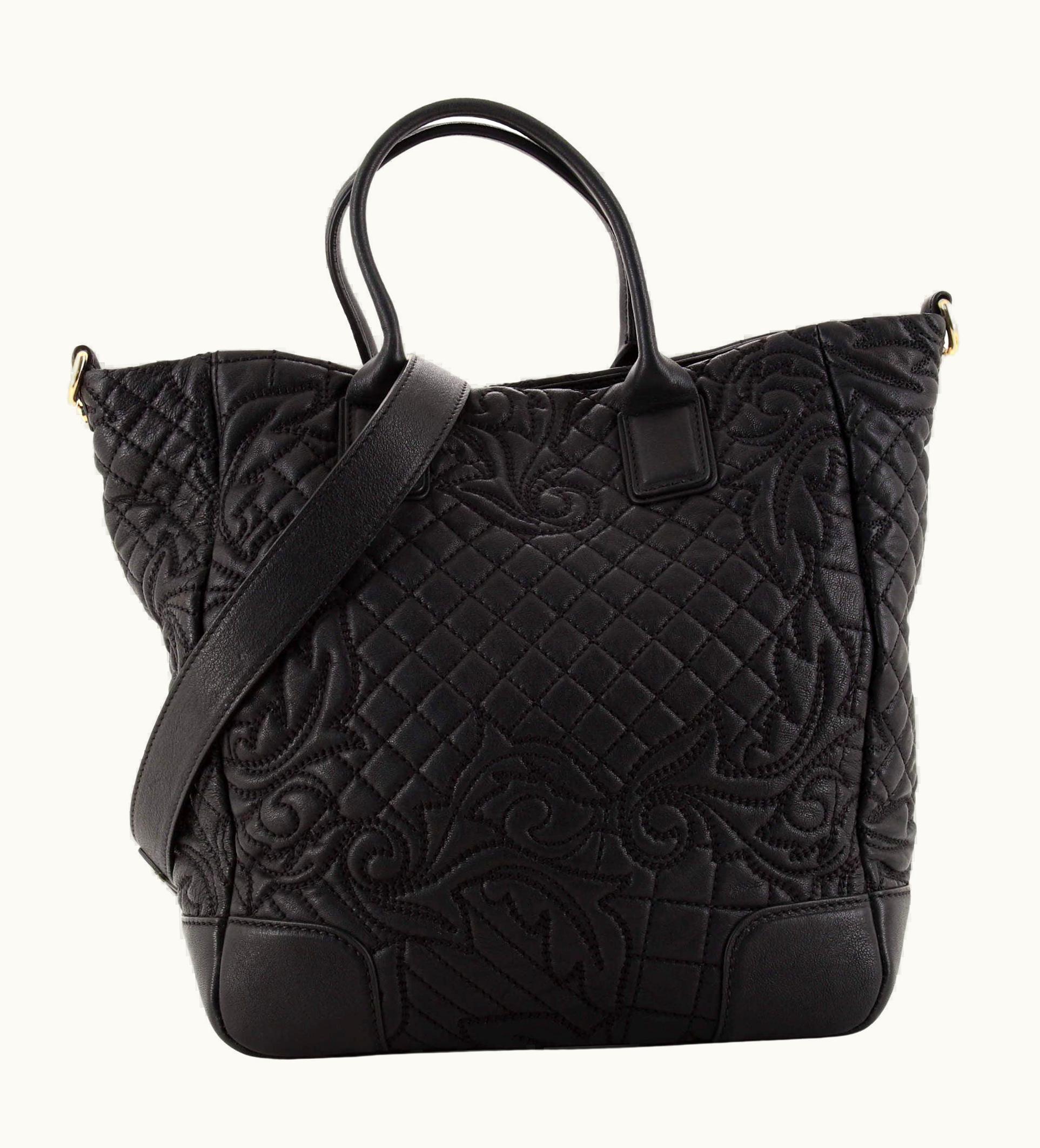 Versace Vanitas Convertible Tassel Tote Barocco Leather Medium