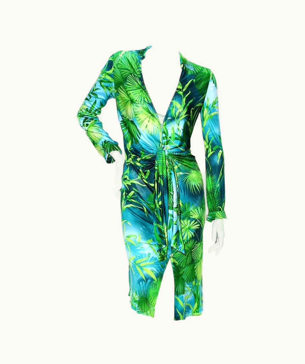 Gianni Versace Couture Gianni Versace Print Jersey Dress S/S 2000