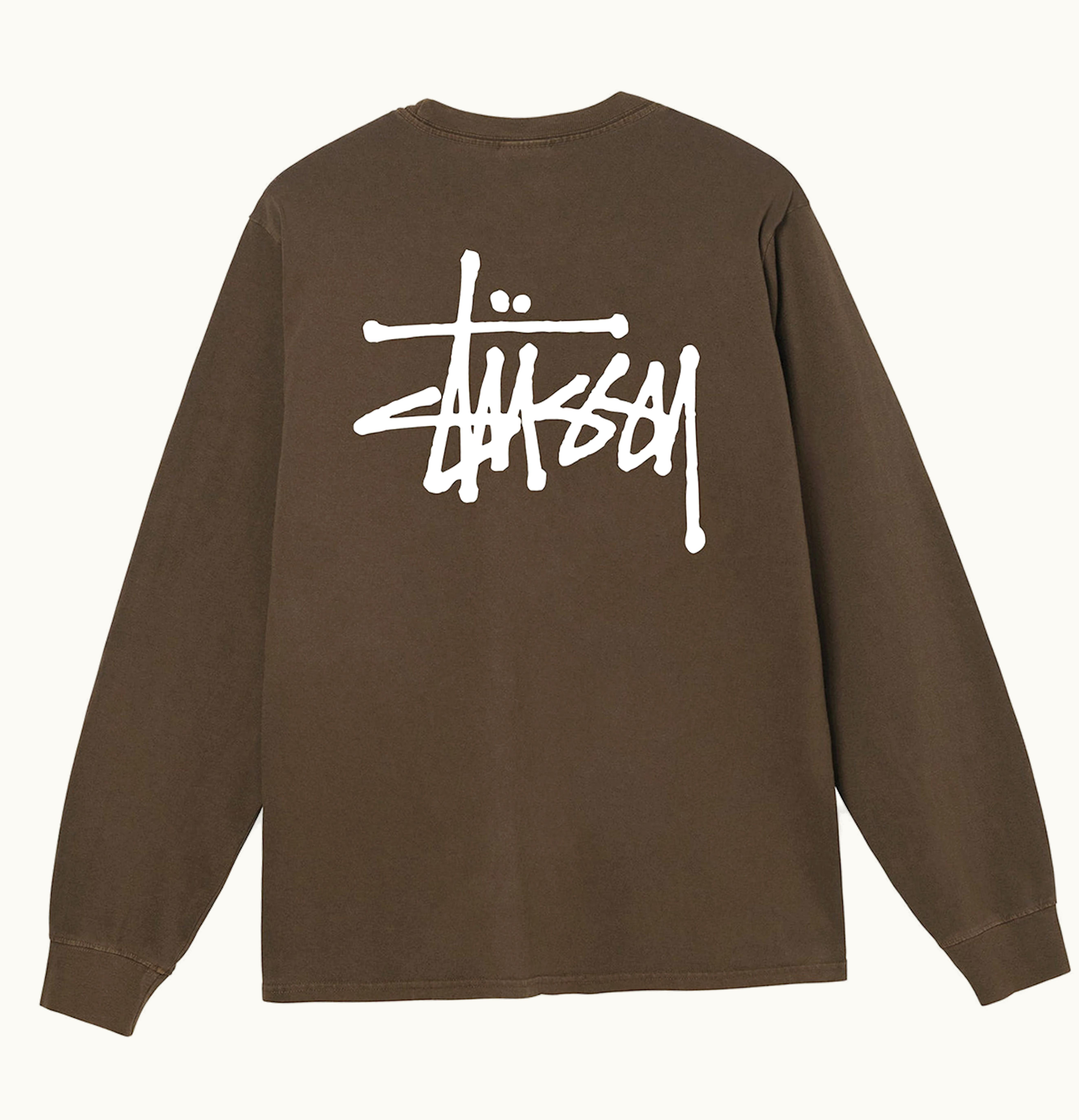 Stussy Stussy Basic Pigment Dyed LS Tee Coffee