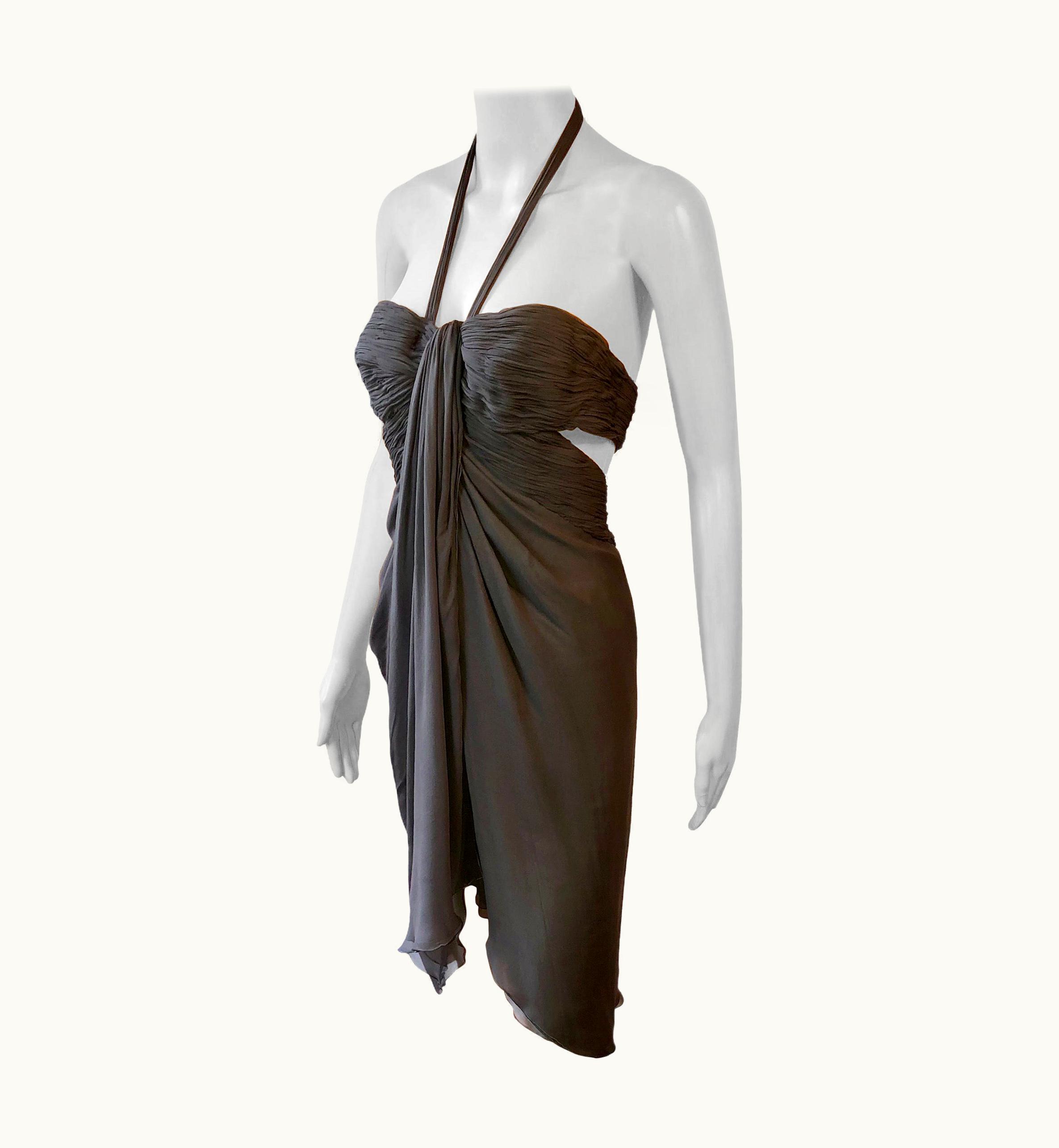 Versace Versace AW 2006 Runway Bustier Bra Cutout Back Dress