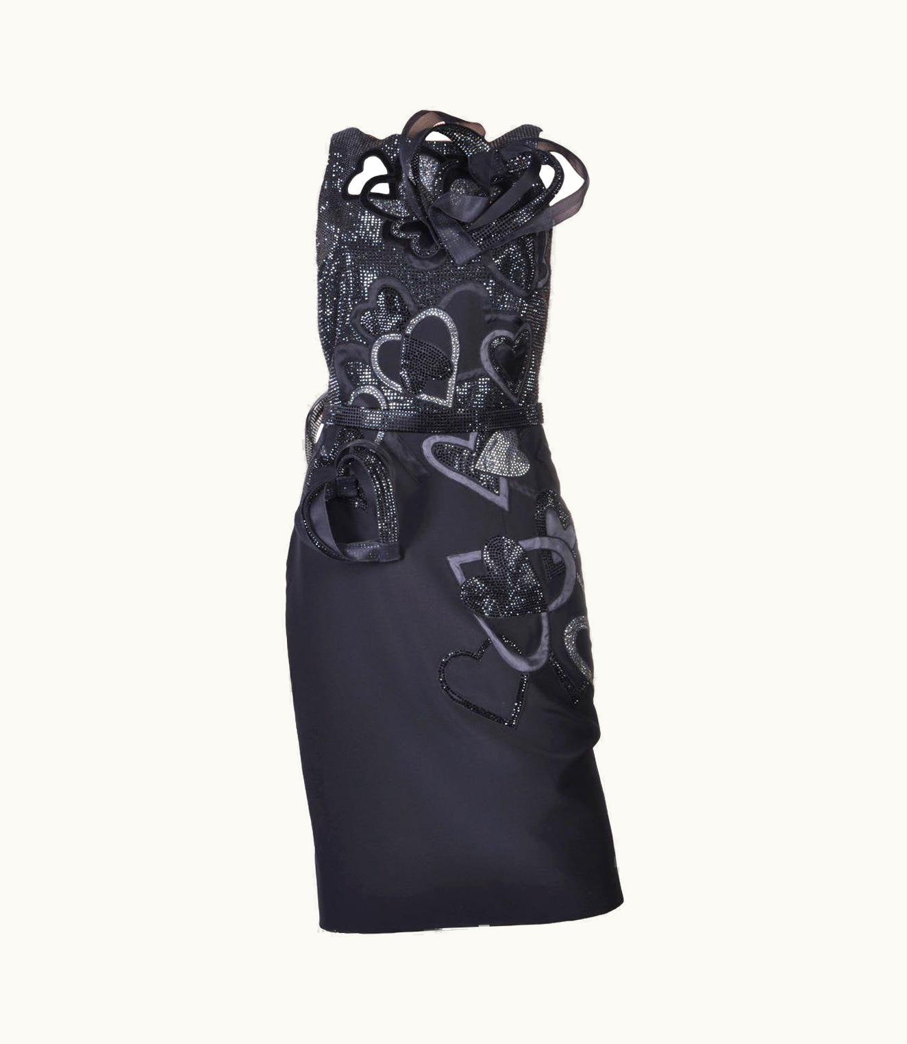 Versace Versace Crystal Embellished Queen Of Hearts Dress