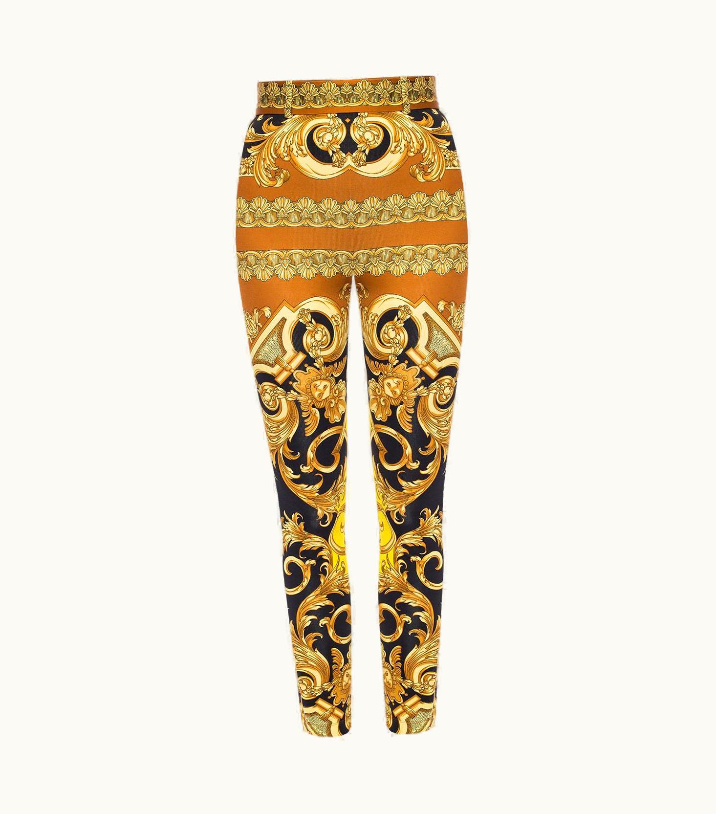 Versace Versace AW19 Barocco Femme Print Formal Knit Leggings