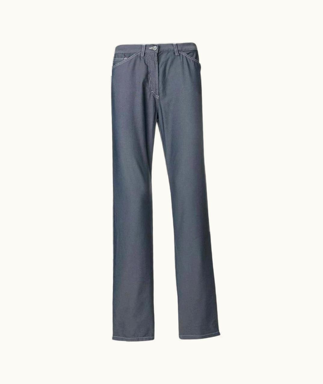 Versace 2000s Versace Sport Vintage Grey Cotton Straight Five Pockets Trousers