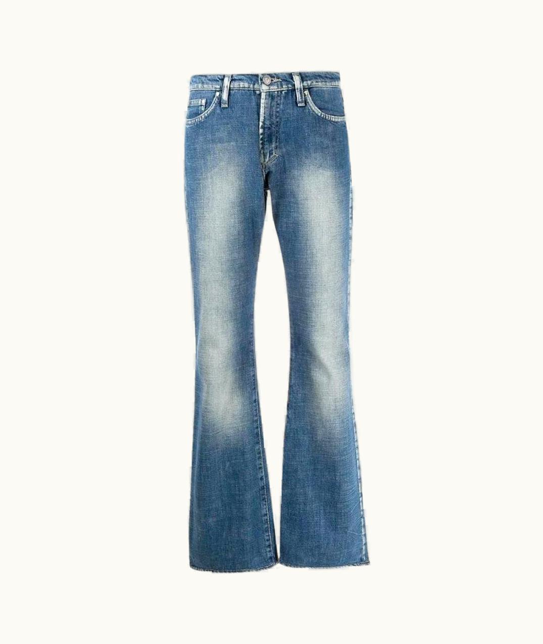 Versace Versace Vintage Light Wash Denim 2000s Jeans With Bootcut Leg