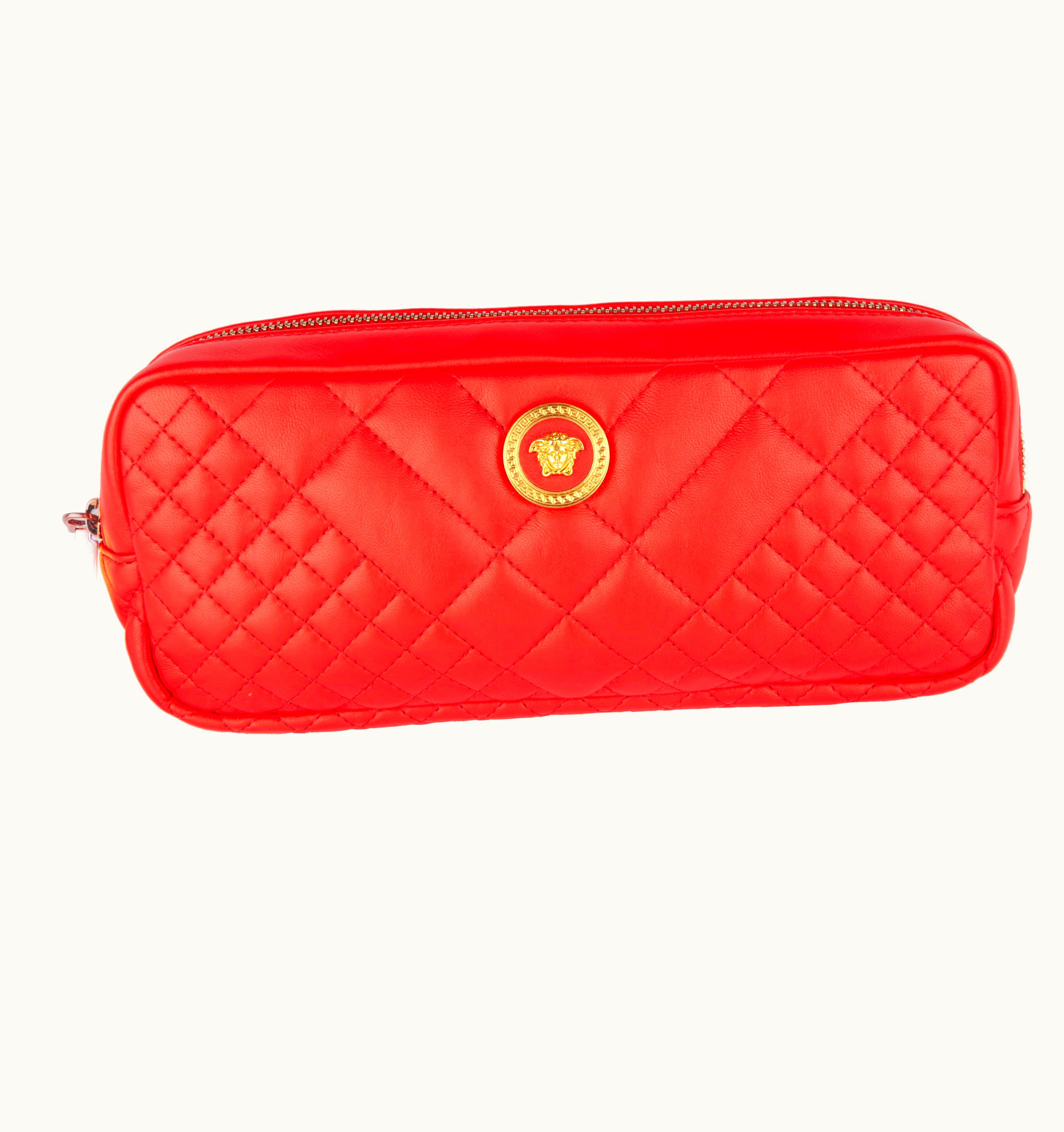 Versace Versace Red Quilted Leather Icon Medusa Tribute Belt Bag