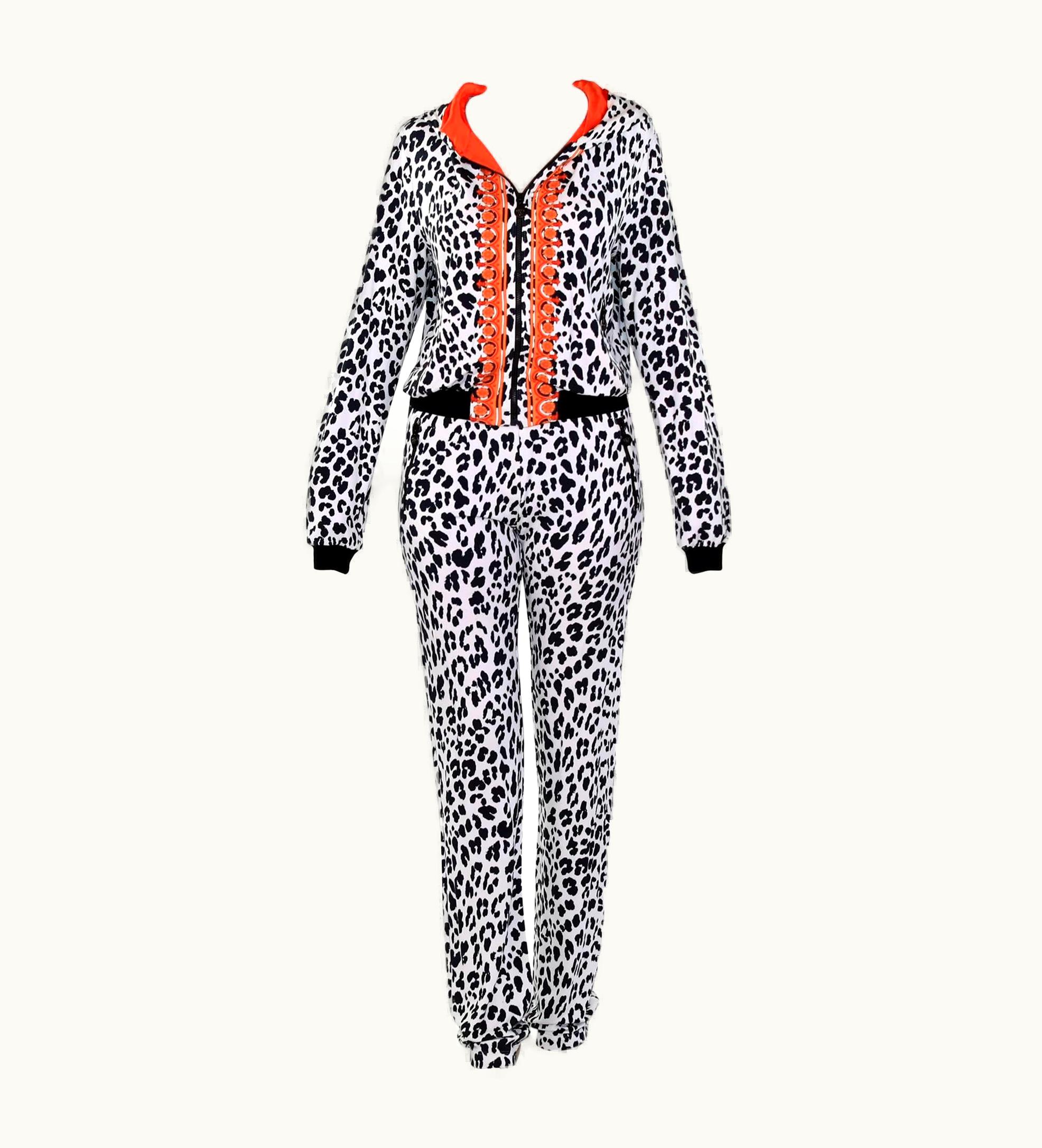 Versace Versace Barocco Animalier Lounge Suit Track Pants With Hooded Jacket