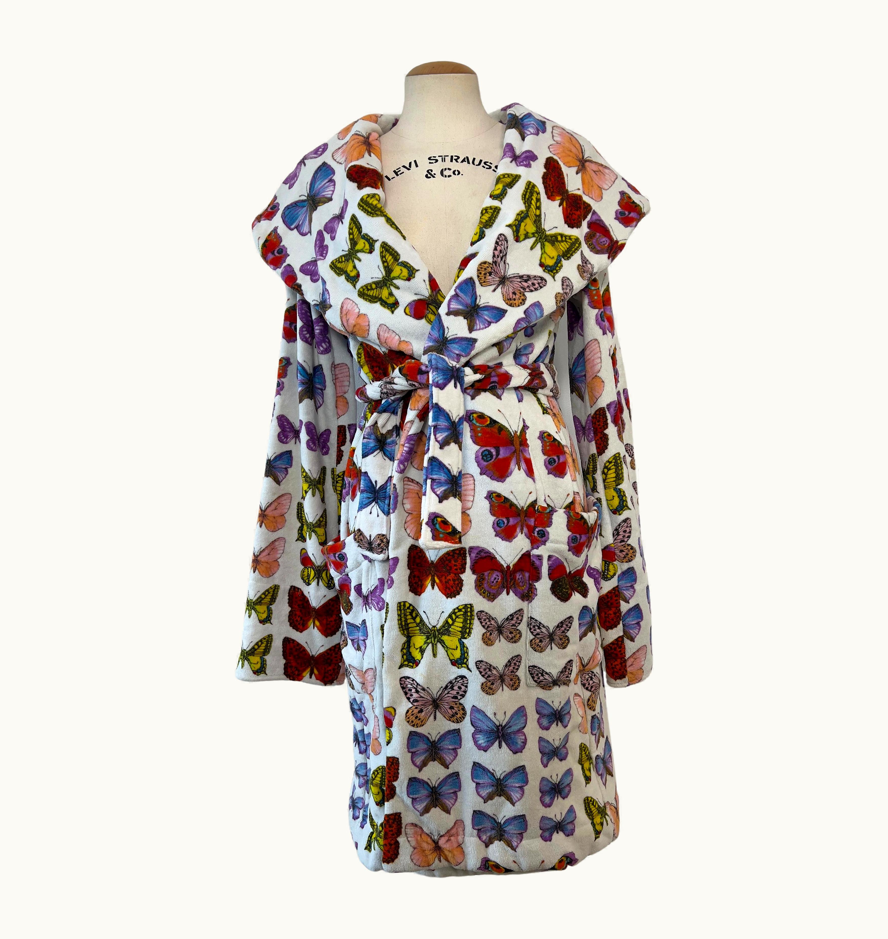 Gianni Versace Couture S/S 1995 Gianni Versace Runway White Butterfly Bathrobe