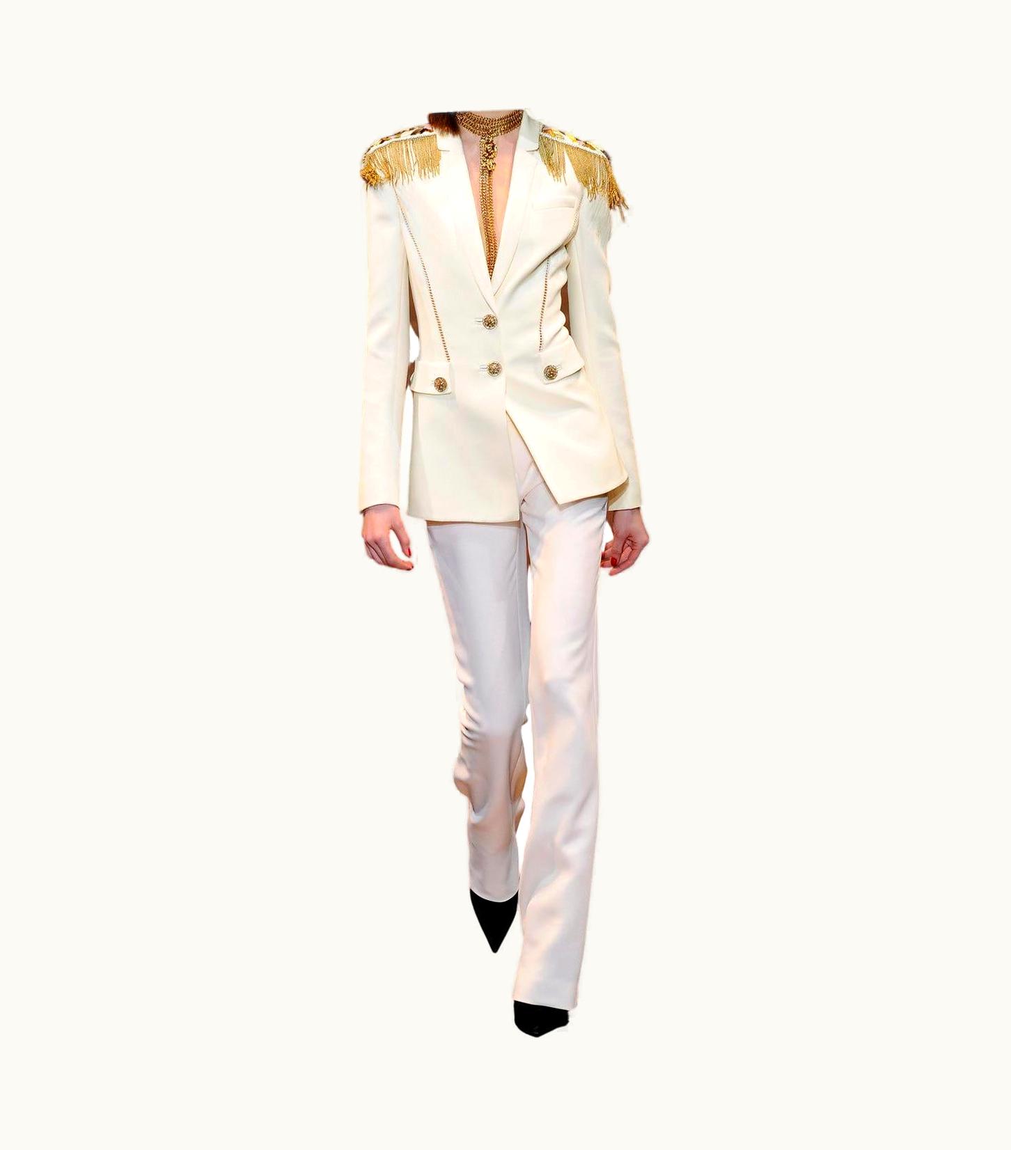 Versace Versace Embellished Silk-crepe Pant Suit - 6 Nwt