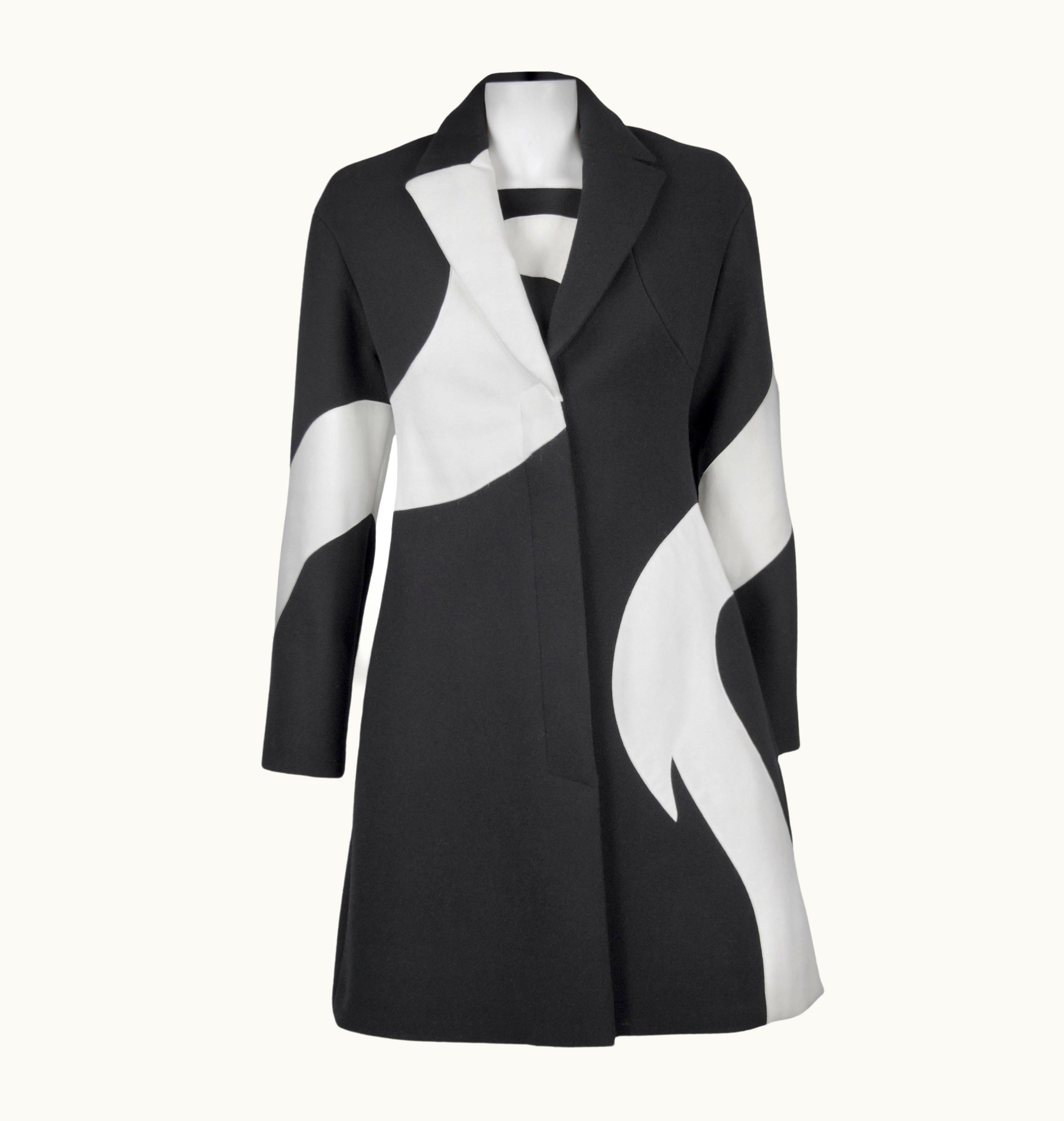 Versace Versace Coat And Dress Black And White AW 2011