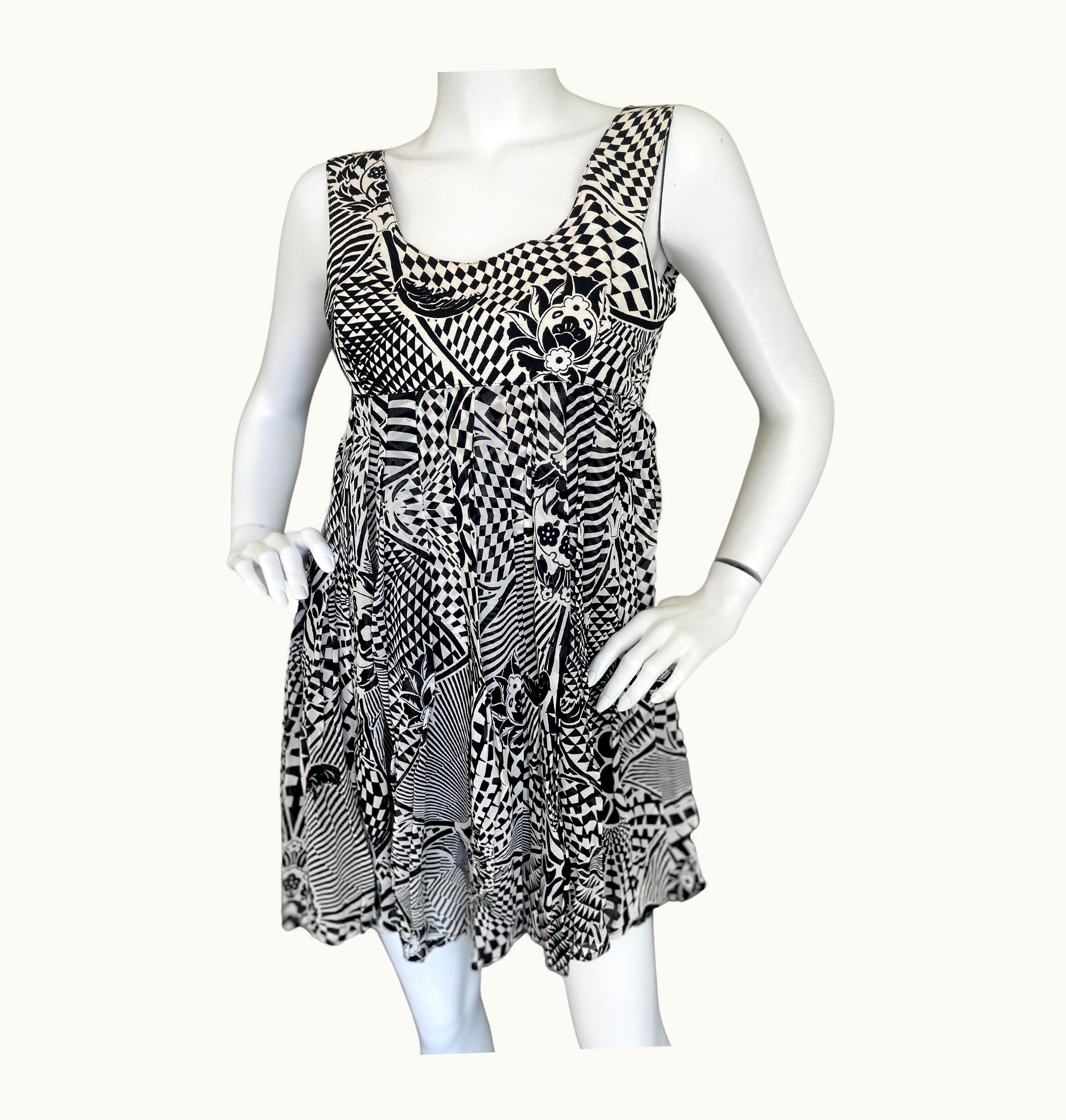 Gianni Versace Couture Gianni Versace For Versus Vintage Op Art Baby Doll Dress