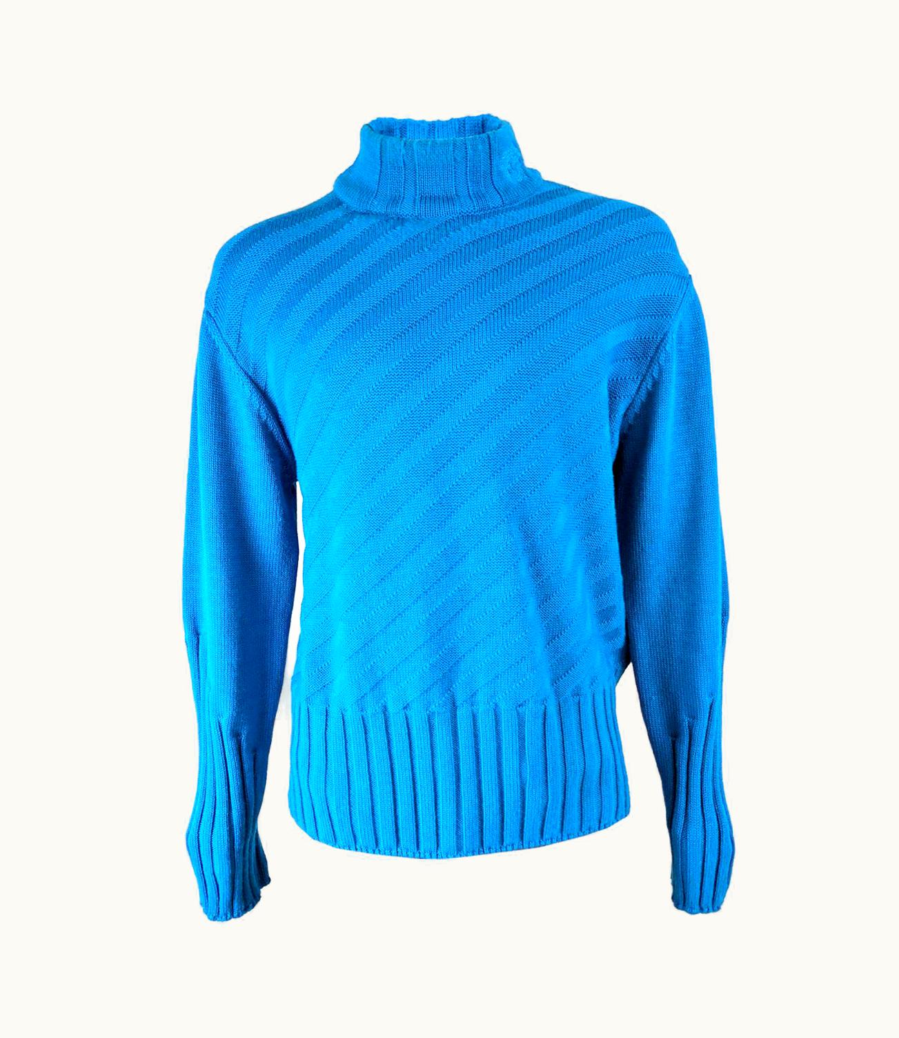 Versace Versace Jeans Couture Mens Vintage Turquoise Sweater