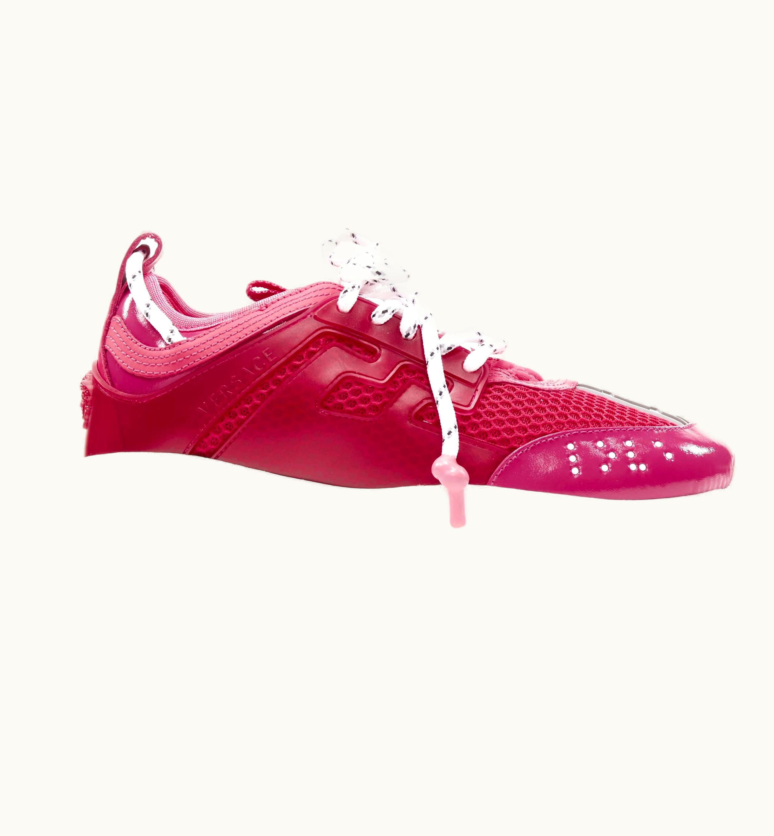 Versace Versace Chain Reaction Fuschia Pink White Chunky Sneaker .5