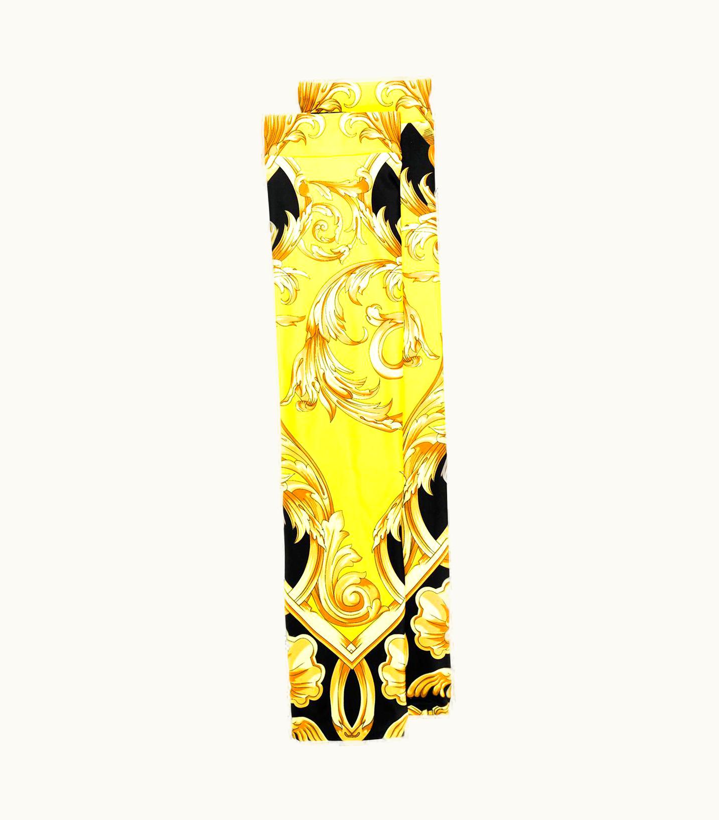 Versace Versace Black And Gold Barocco Femme Print Ladies Socks mall