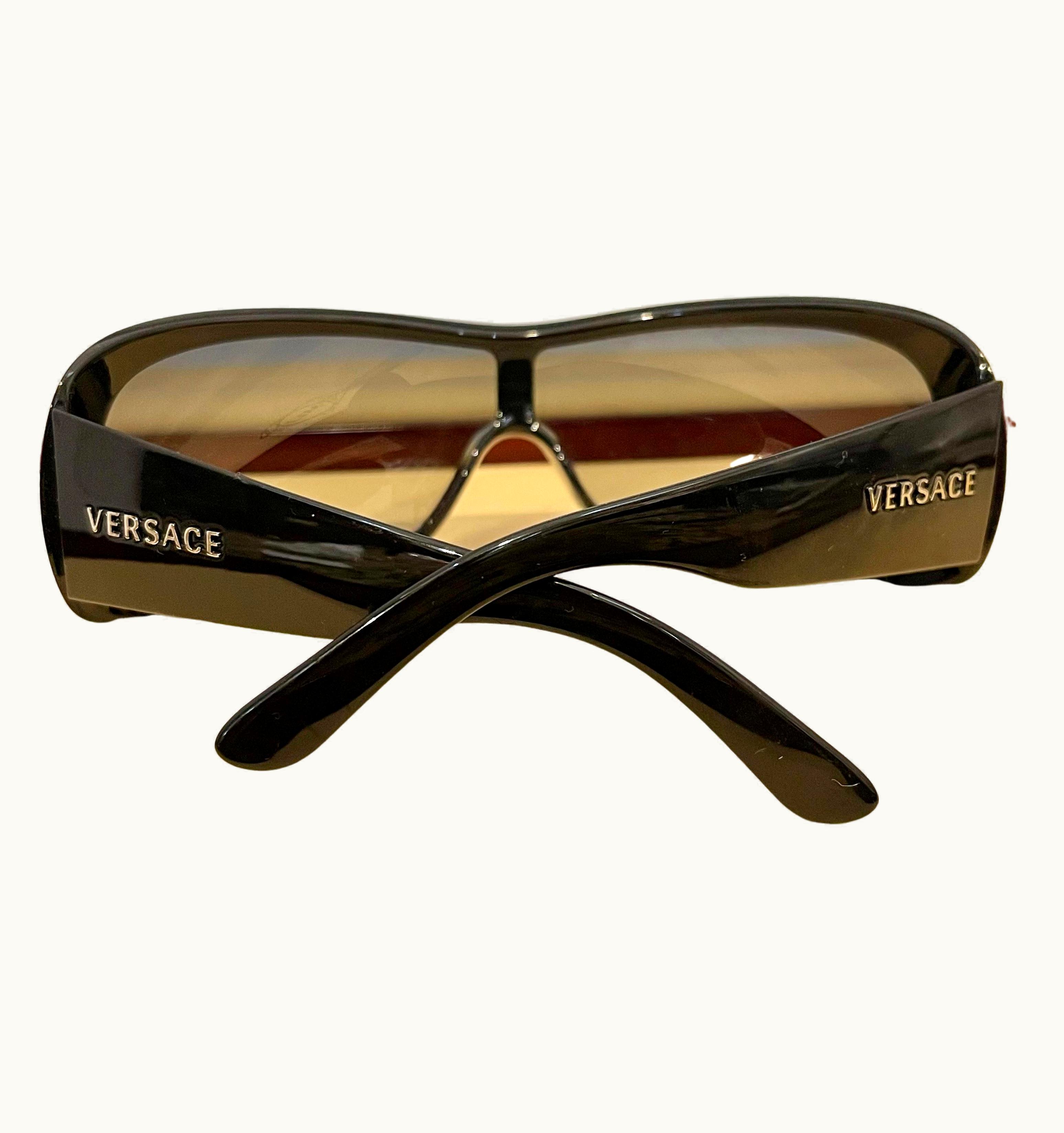 Versace Versace Mod 4098_b Gb1/bg 120 3n Black Oversized Women Sunglasses, Preowned