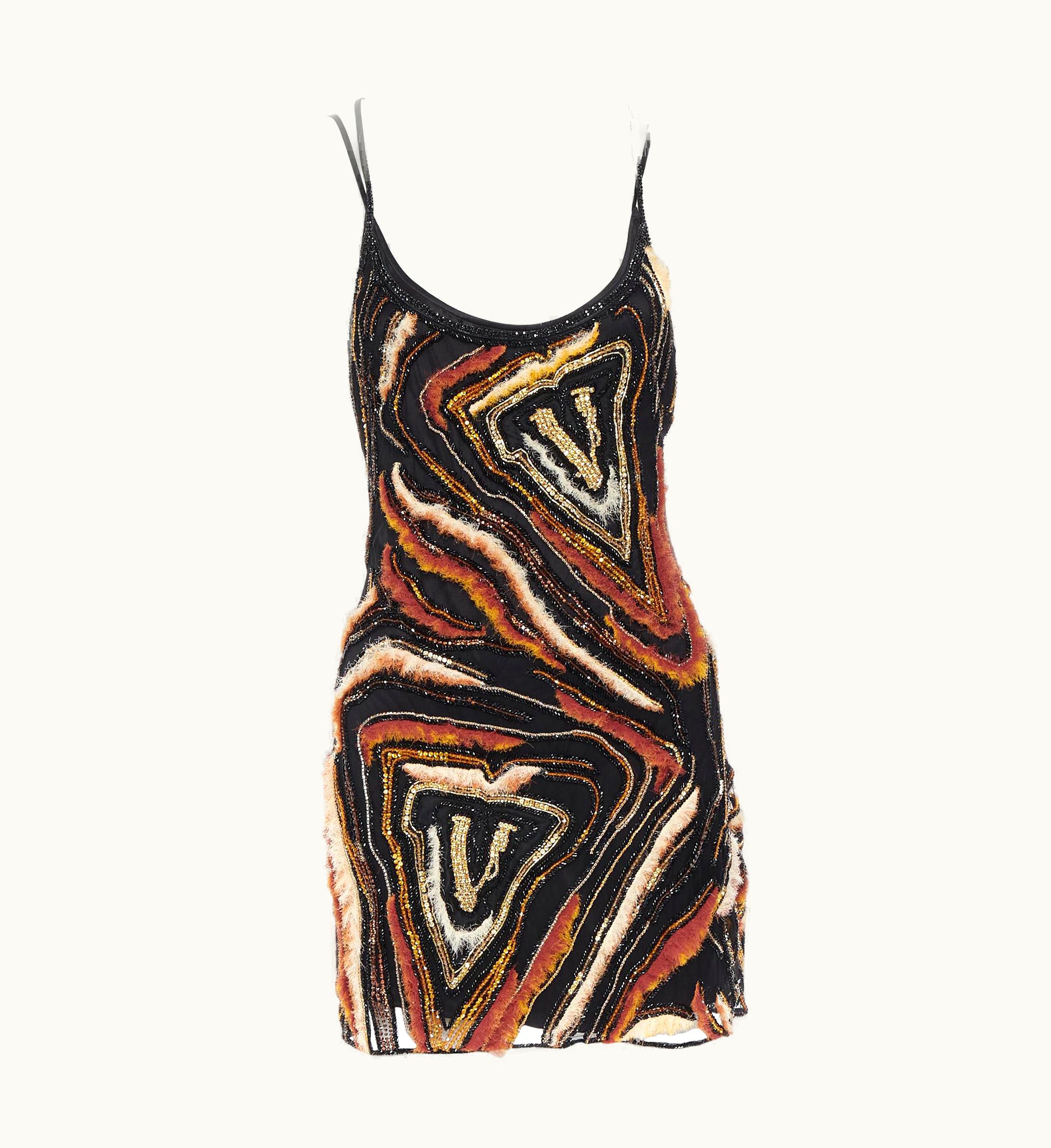 Versace Versace 2020 Runway Virtus Animalier Bead Embellished Dress UZ0576942