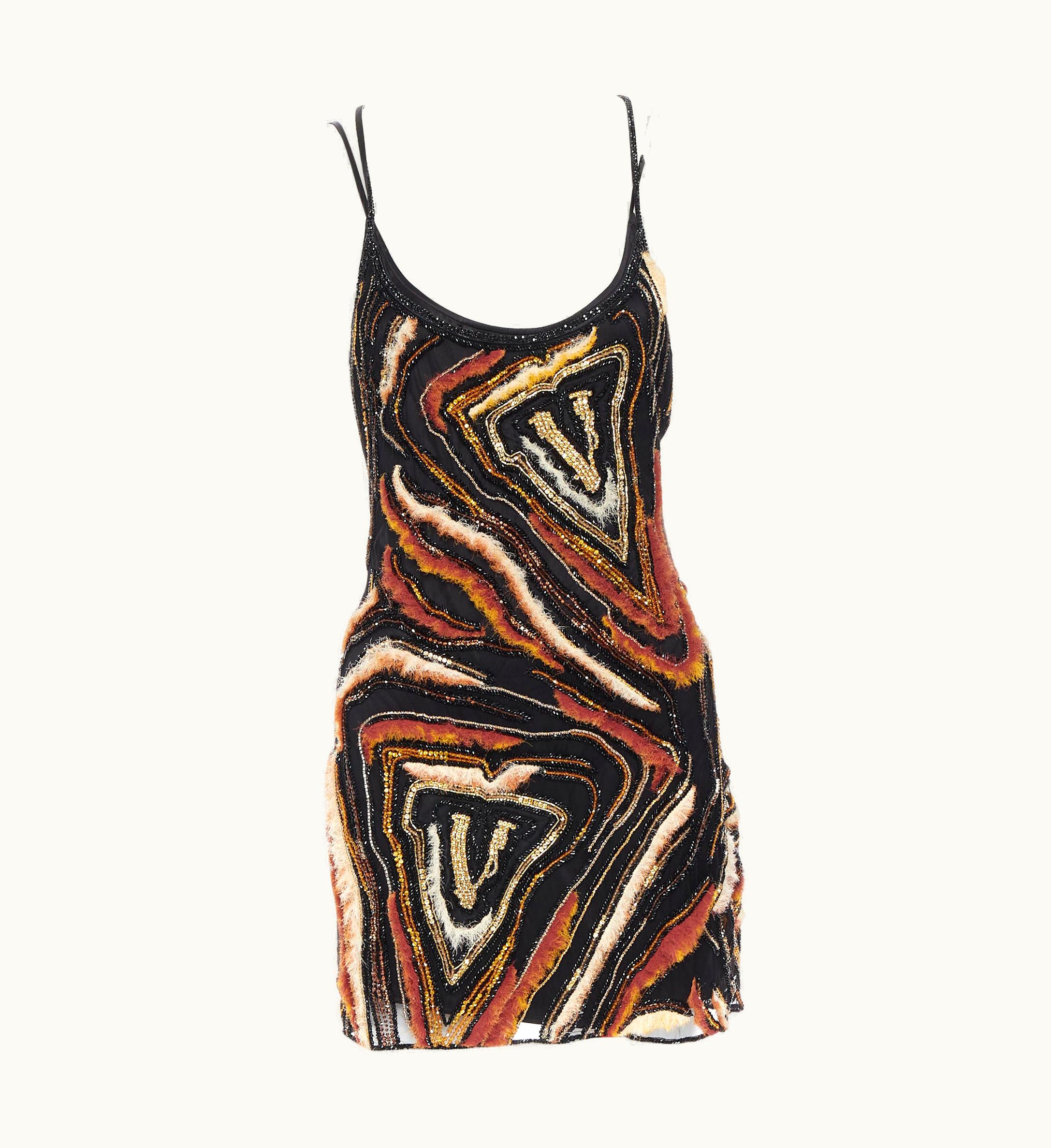 Versace Versace 2020 Runway Virtus Animalier Bead Embellished Dress UZ0576943