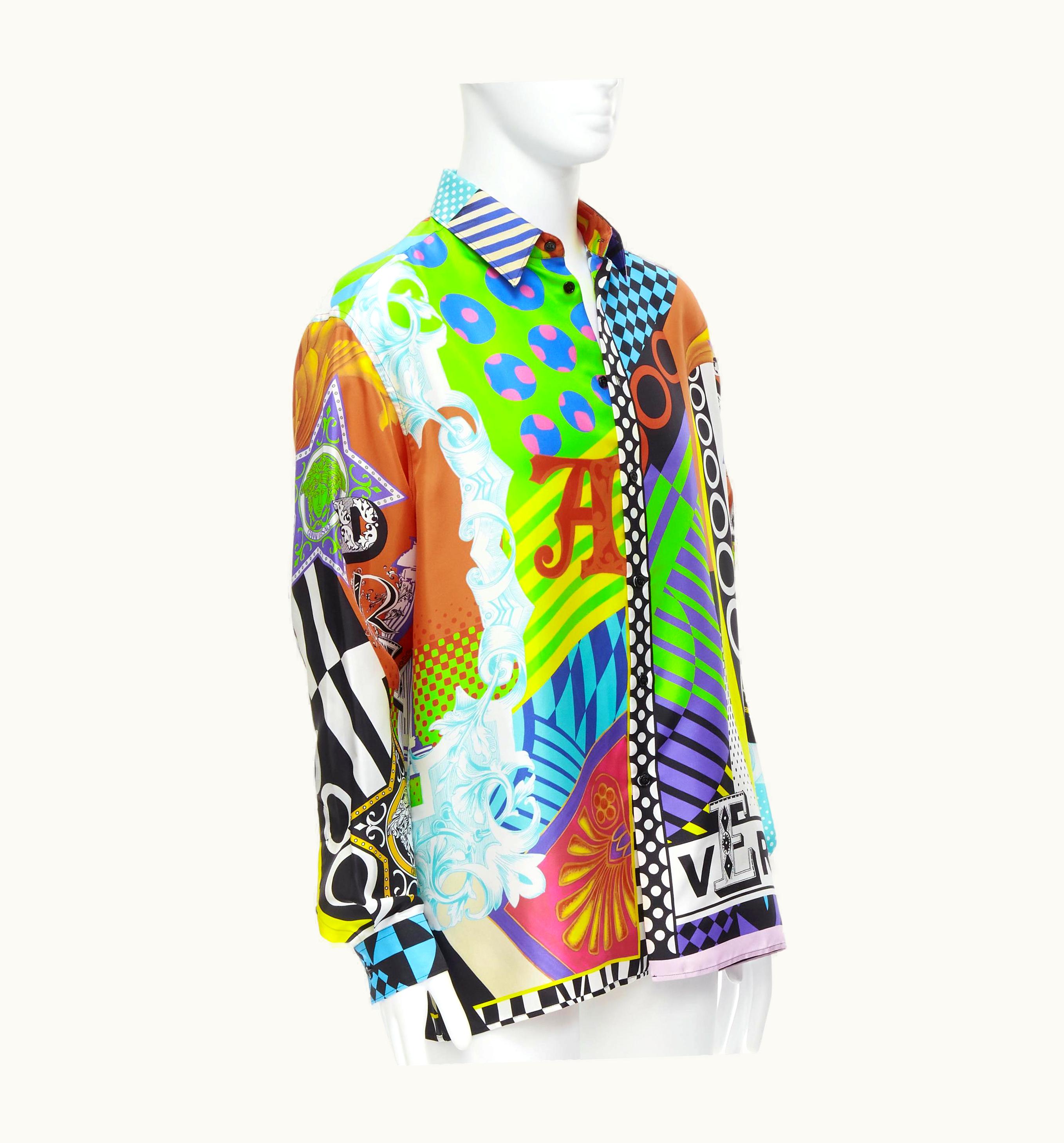 Versace Versace 2020 Barocco Acanthus Pop Print Limited Silk Shirt UZ0576955