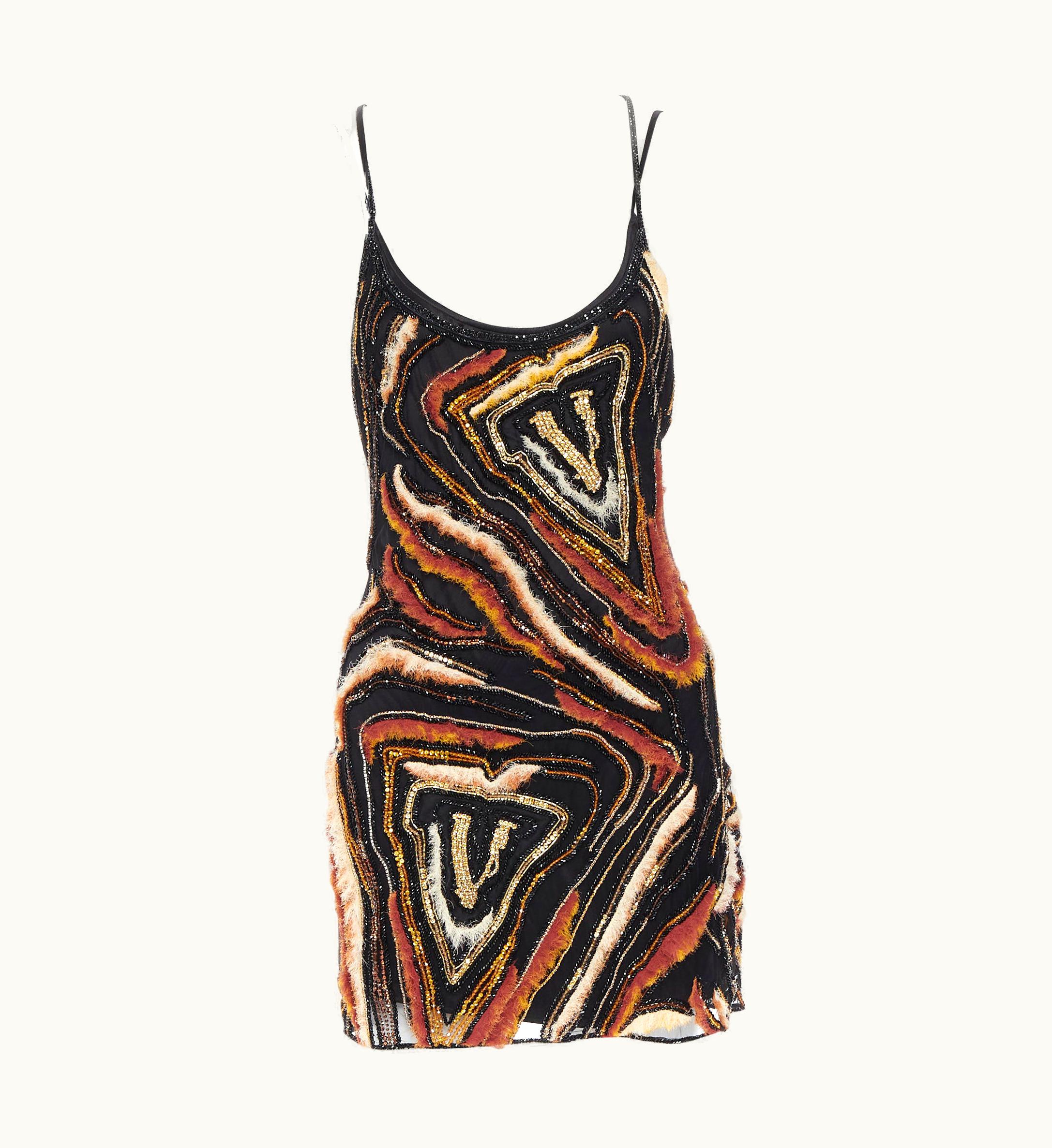 Versace Versace 2020 Runway Virtus Animalier Bead Embellished Dress UZ0576962