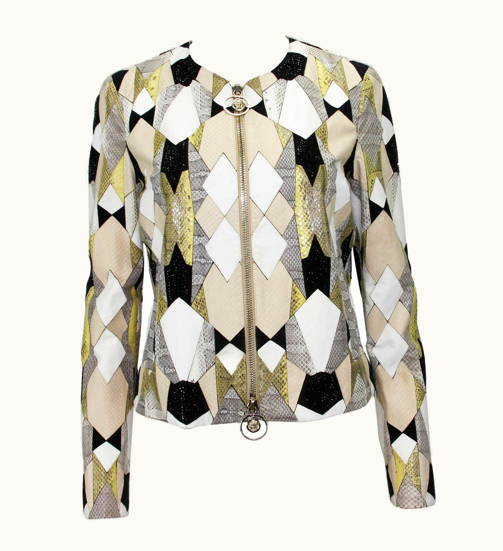 Versace $14, 850 Versace Water Snake Medusa Swarovski Crystal Embellished Jacket