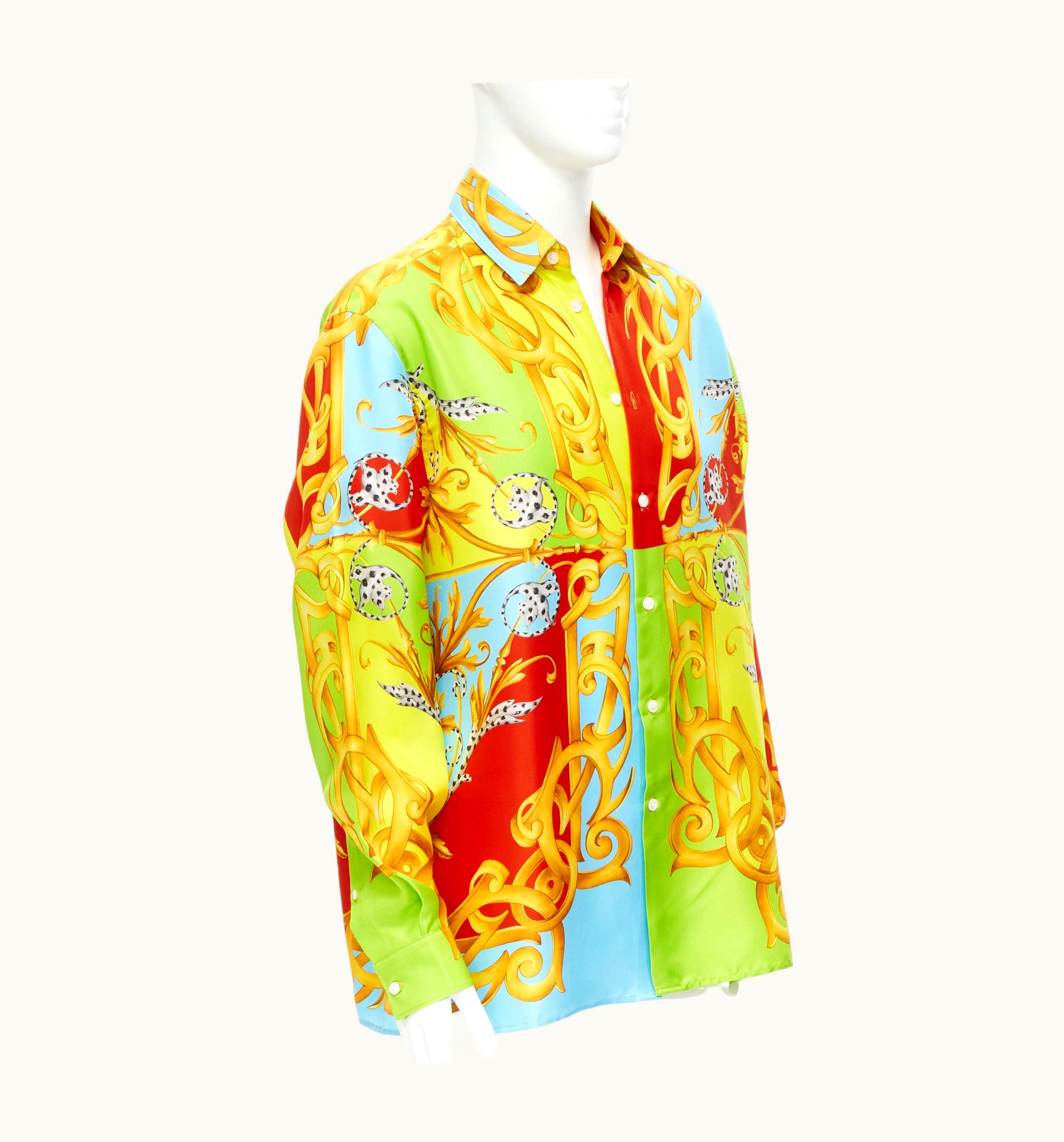 Versace Versace 2020 Barocco Acanthus Pop Print Limited Silk Shirt UZ0577052
