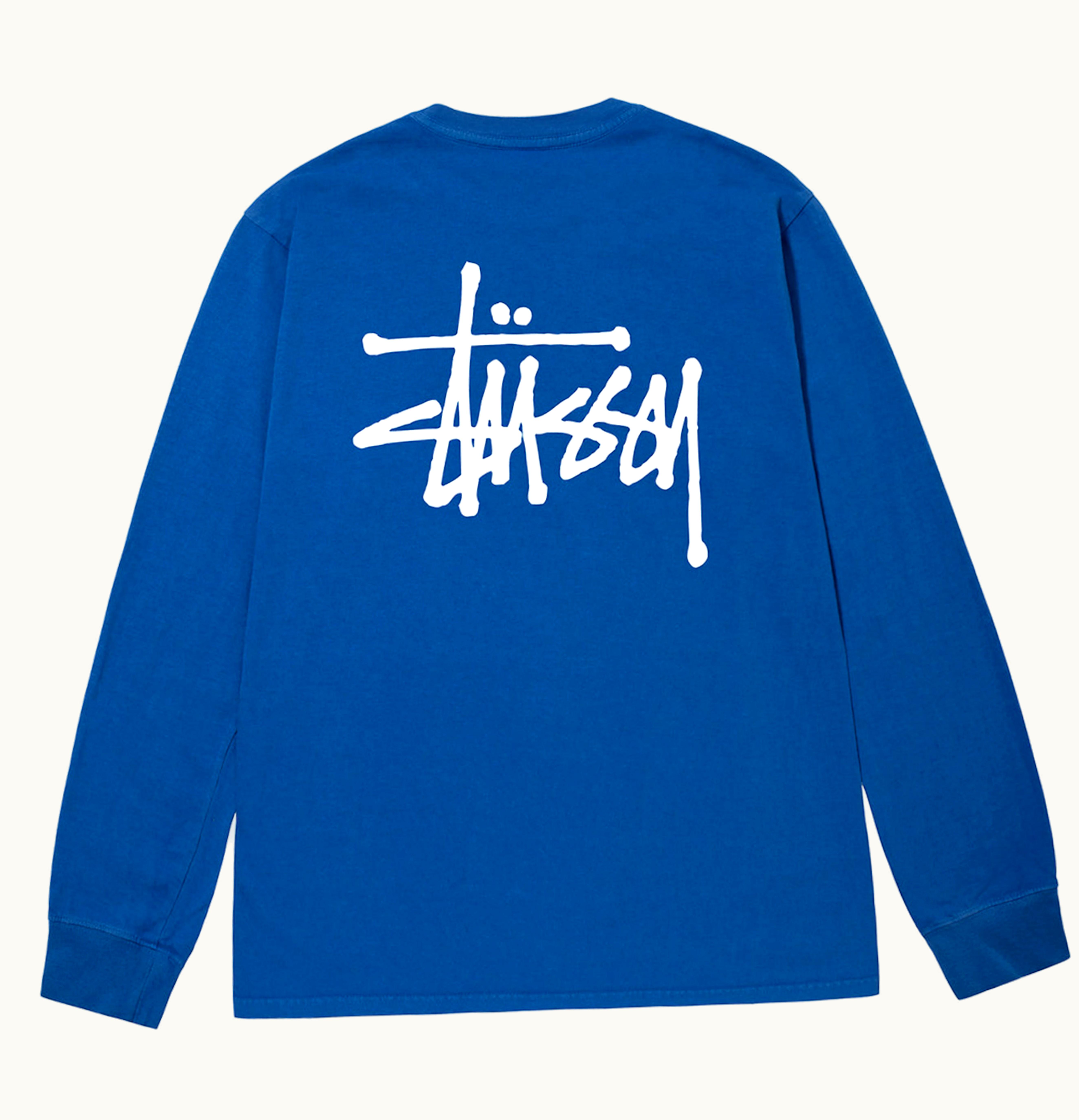 Stussy Stussy Basic Pigment Dyed LS Tee Blue